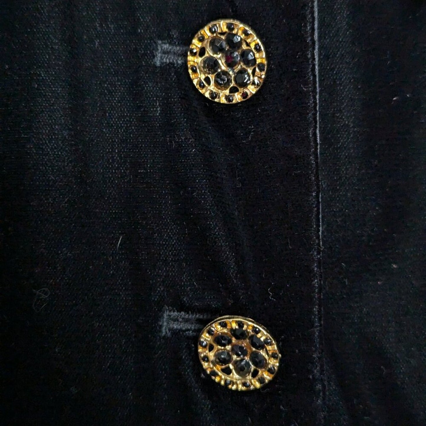 Be Art By Esquire Vintage 90's Black Velvet Wednesday Adams Style Dress Collared