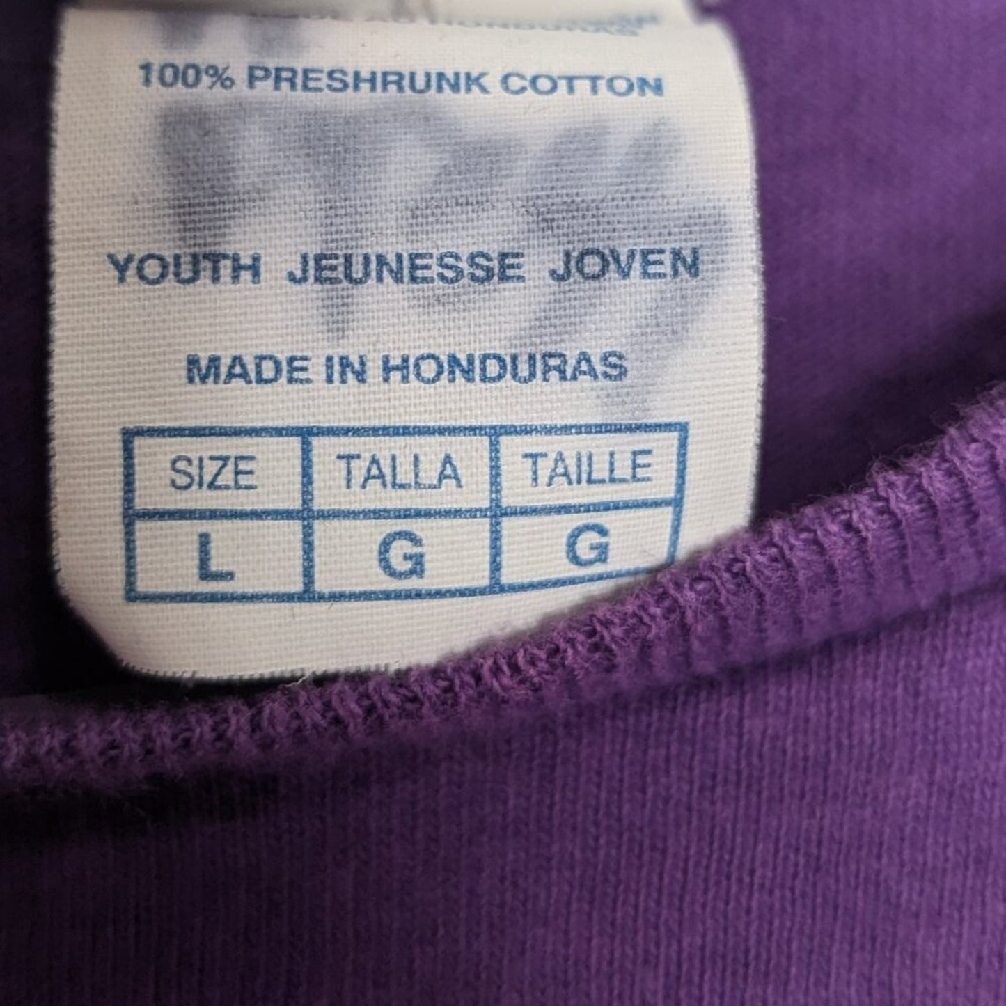 Vintage Upcycled Purple Short Sleeve Cropped Houston Texas T-Shirt Neon Pink