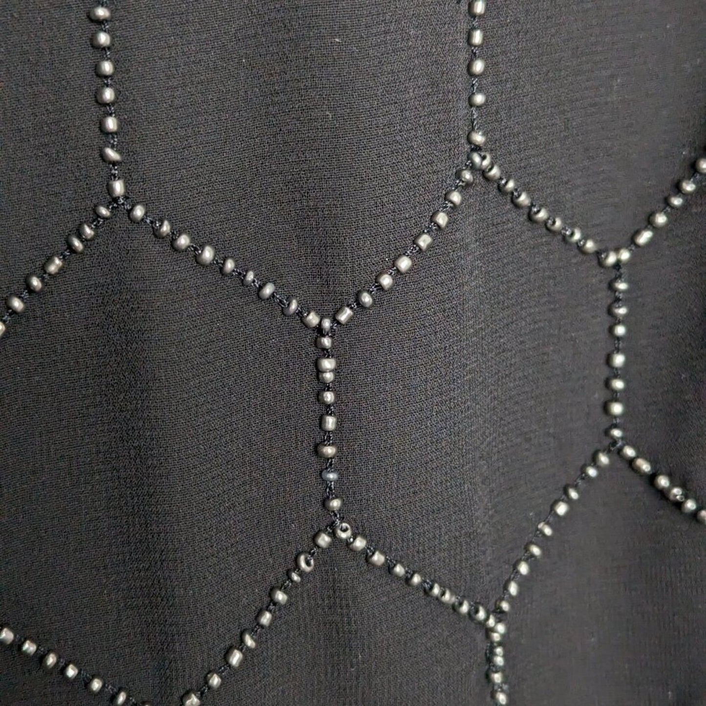 Chico's Black Long Sleeve Beaded Bomber Jacket Full Zip Round Neck NWT