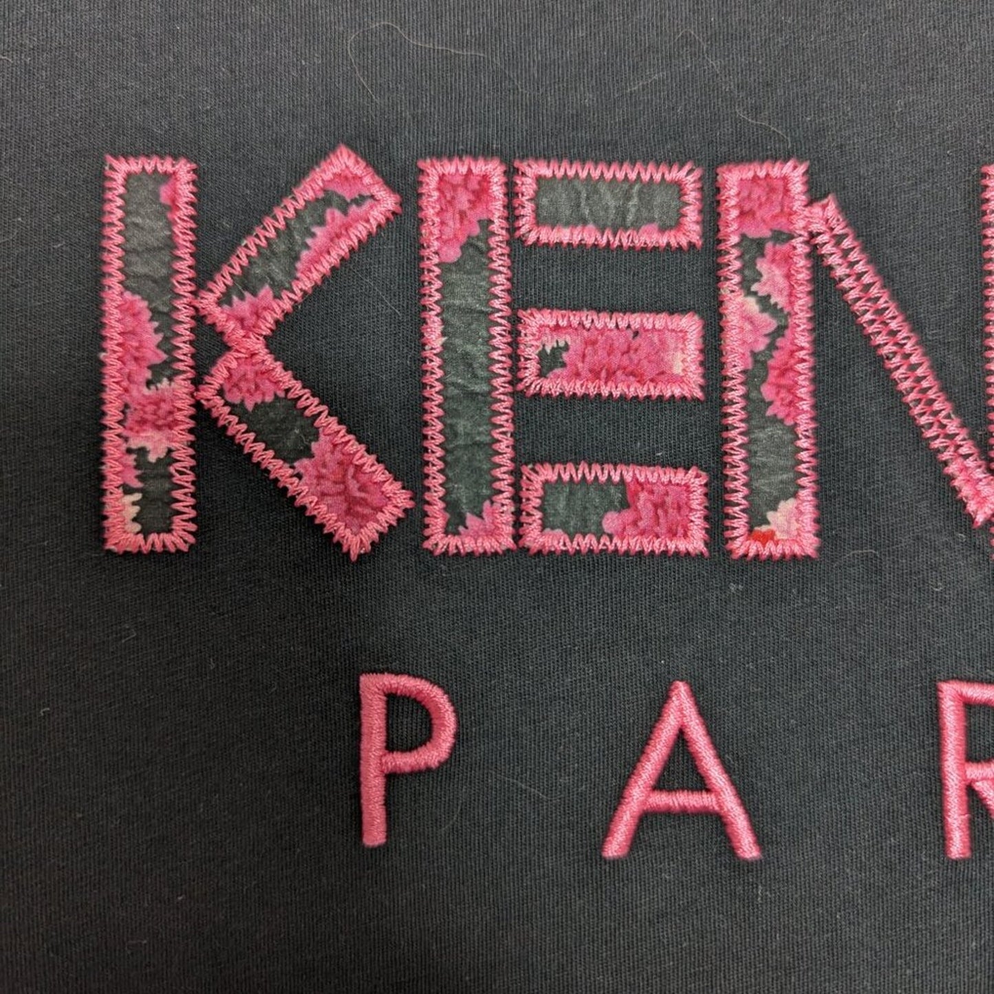Kenzo Paris Floral Rose Logo Graphic T-Shirt Short Sleeve Crew Neck Pink
