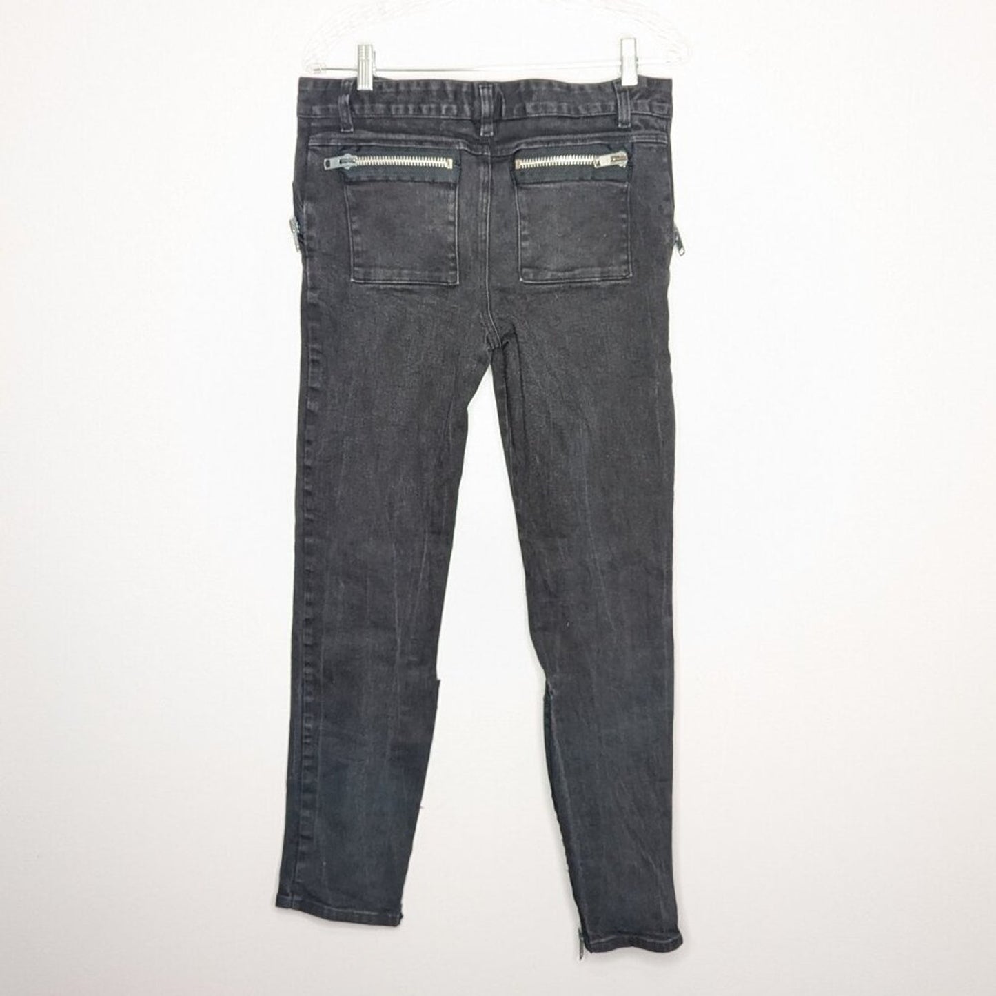 Lip Service Vintage 90's Black Jeans Goth Industrial Zippers Denim Slim