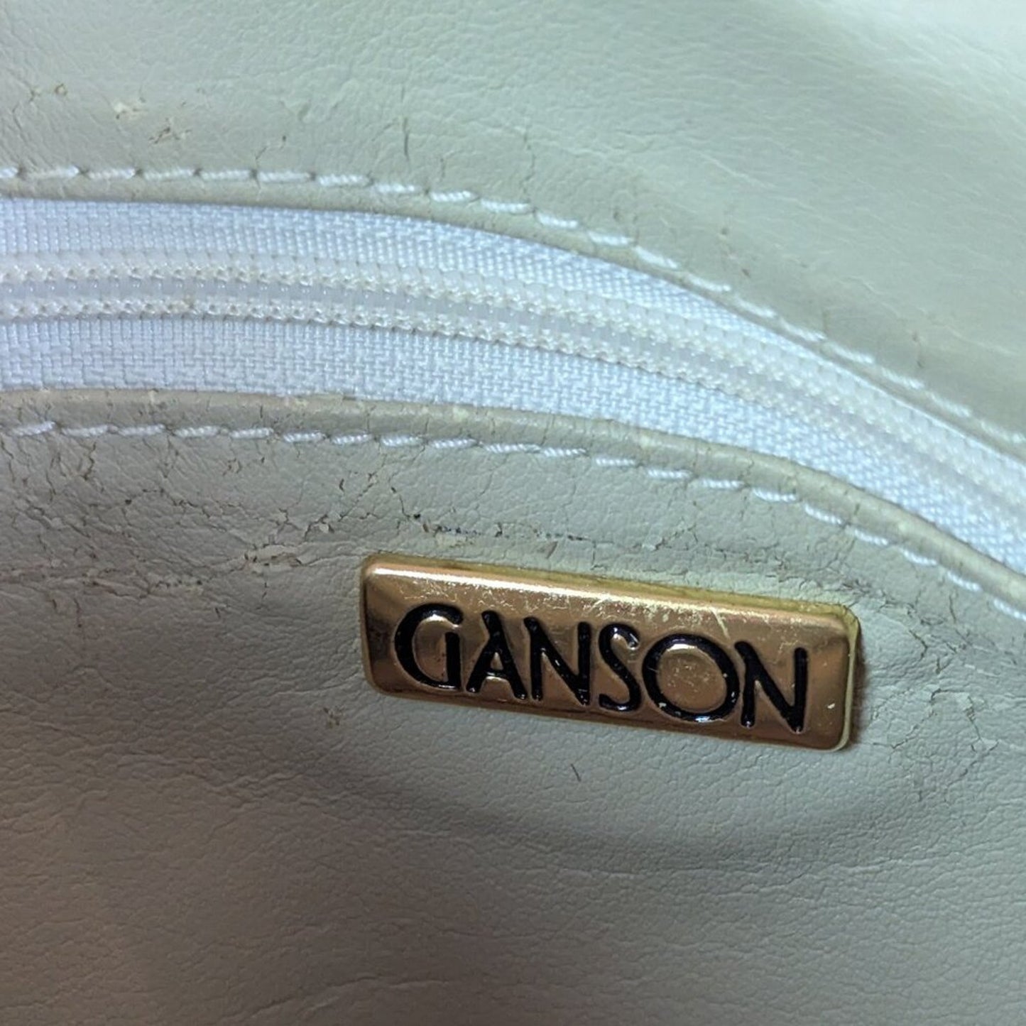 Vintage Cream Woven Ganson Crossbody Bag Upcycled Jewelry Charms Hearts Flowers