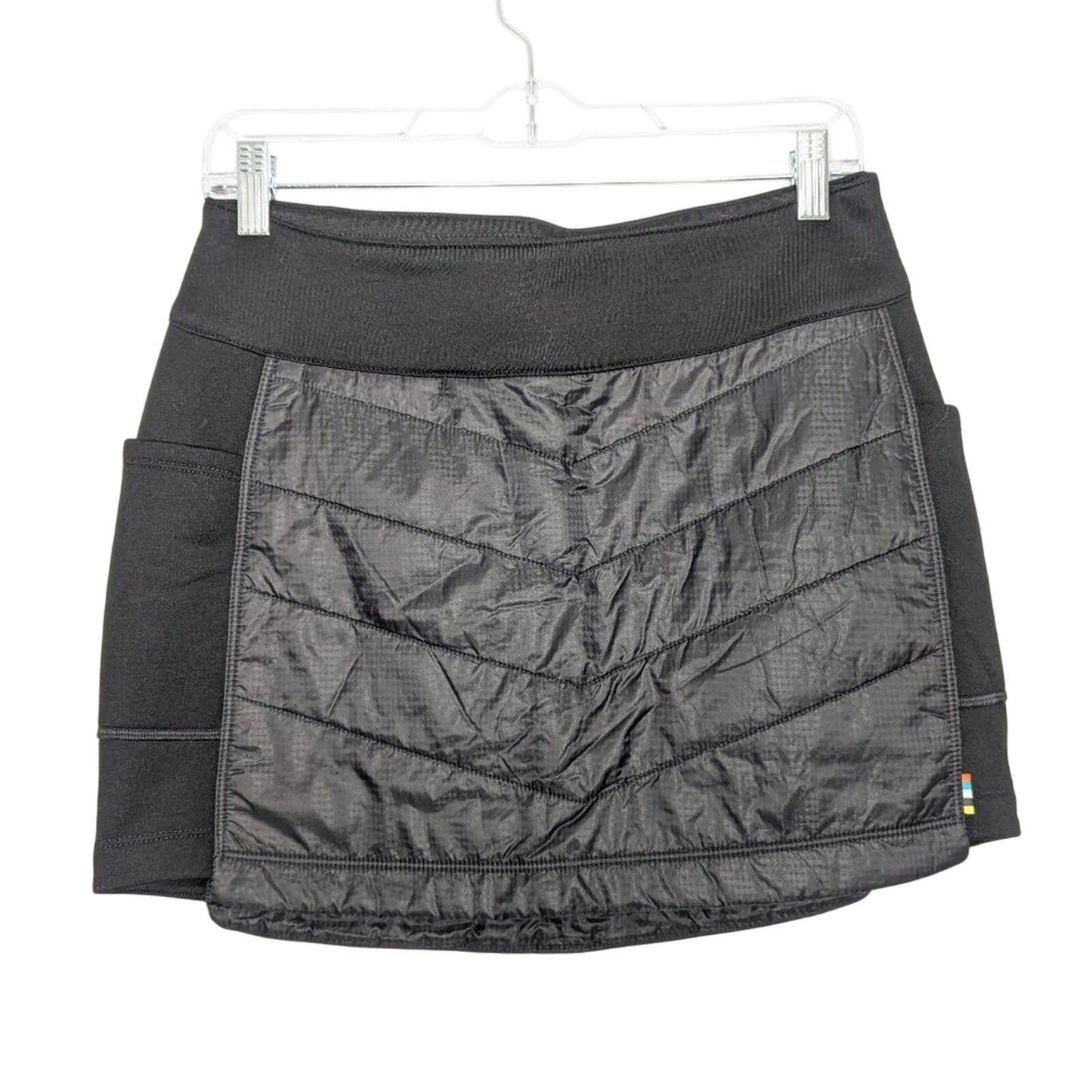 Smartwool Black Smartloft Pull-On Skirt Side Pockets Wool Lined Mid Rise Stretch