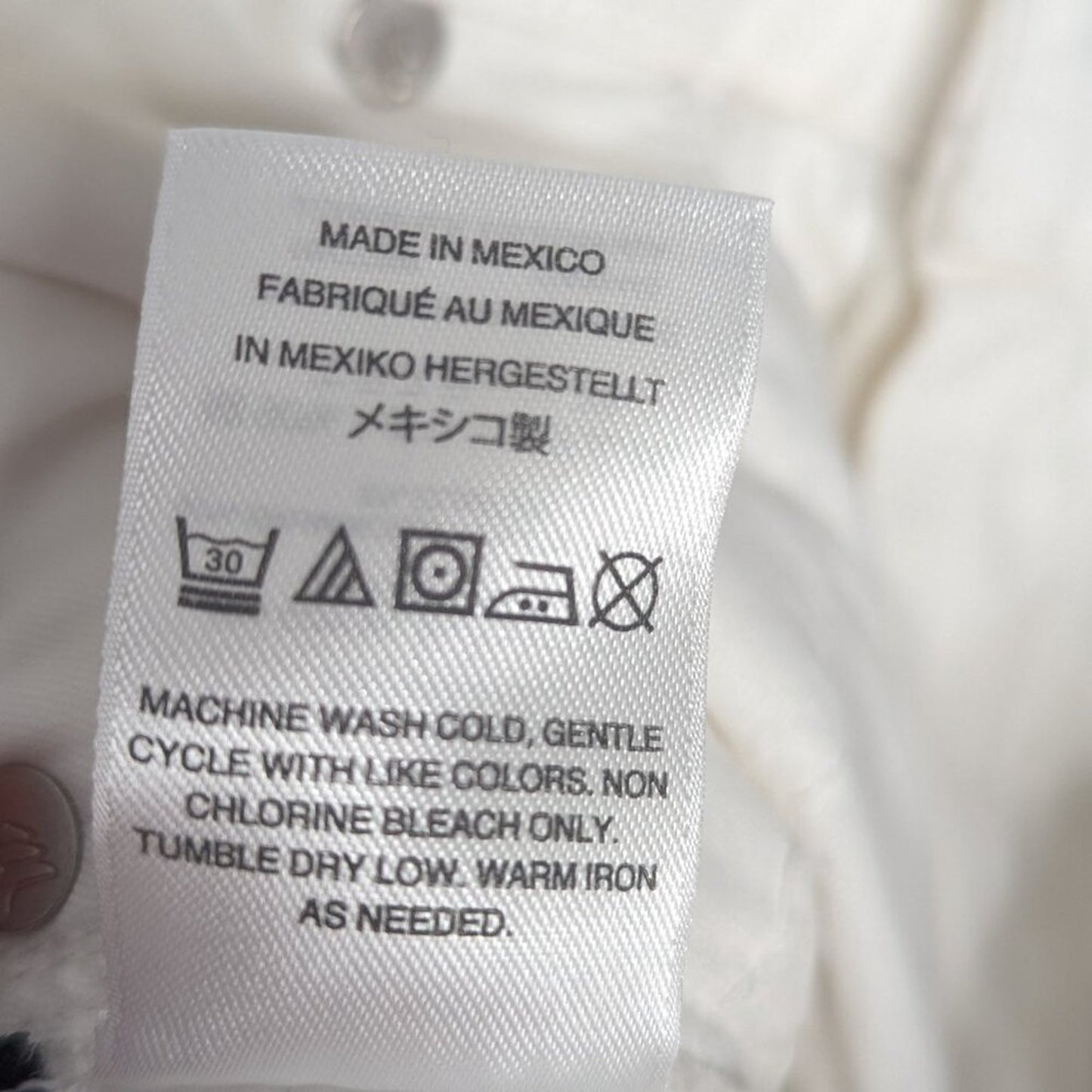 Madewell White Denim 9" High-Rise Skinny Jeans Pockets Stretch Size 30