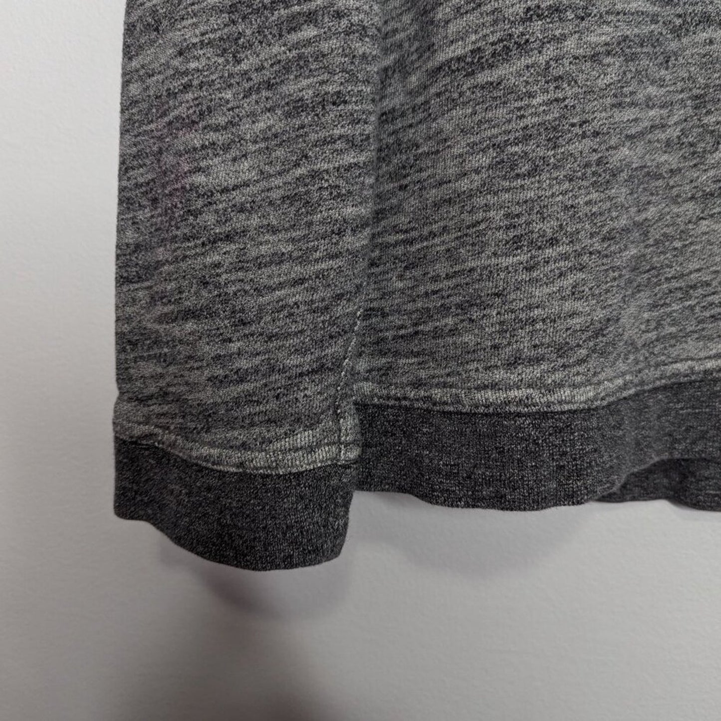 Everlane Gray Wide Neck Raw Edge Long Sleeve Top Boxy Casual Loungewear Size S