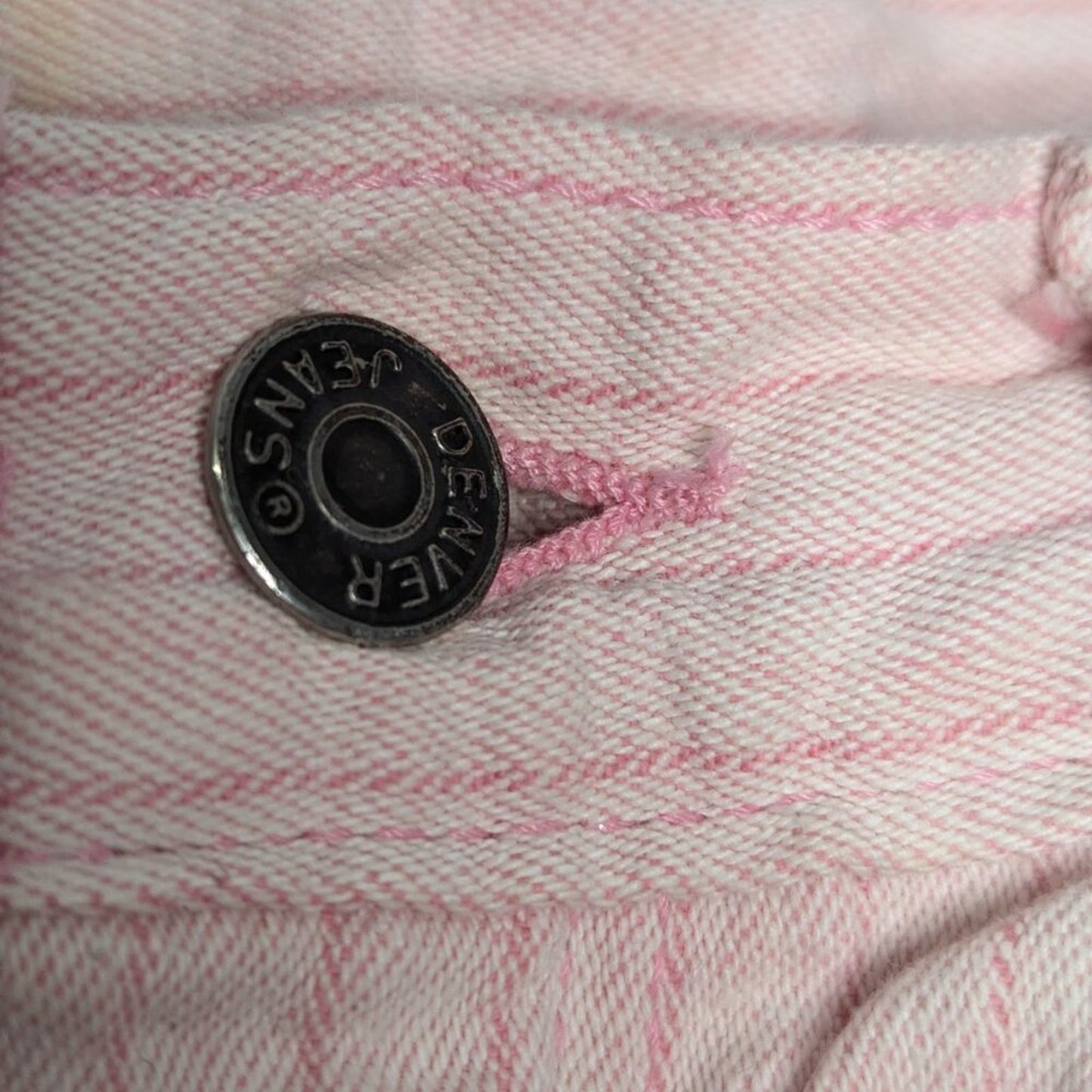 Vintage Denver 80's Pink Pin Stripe Jeans Pleated Front High Waist Cotton Size 6