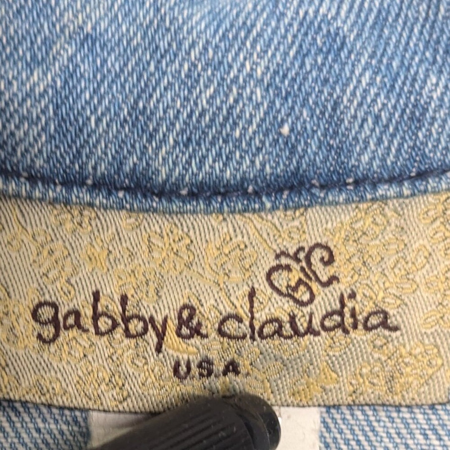 Vintage Blue Denim Long Sleeve Rhinestone Studded Blazer Gabby And Claudia M