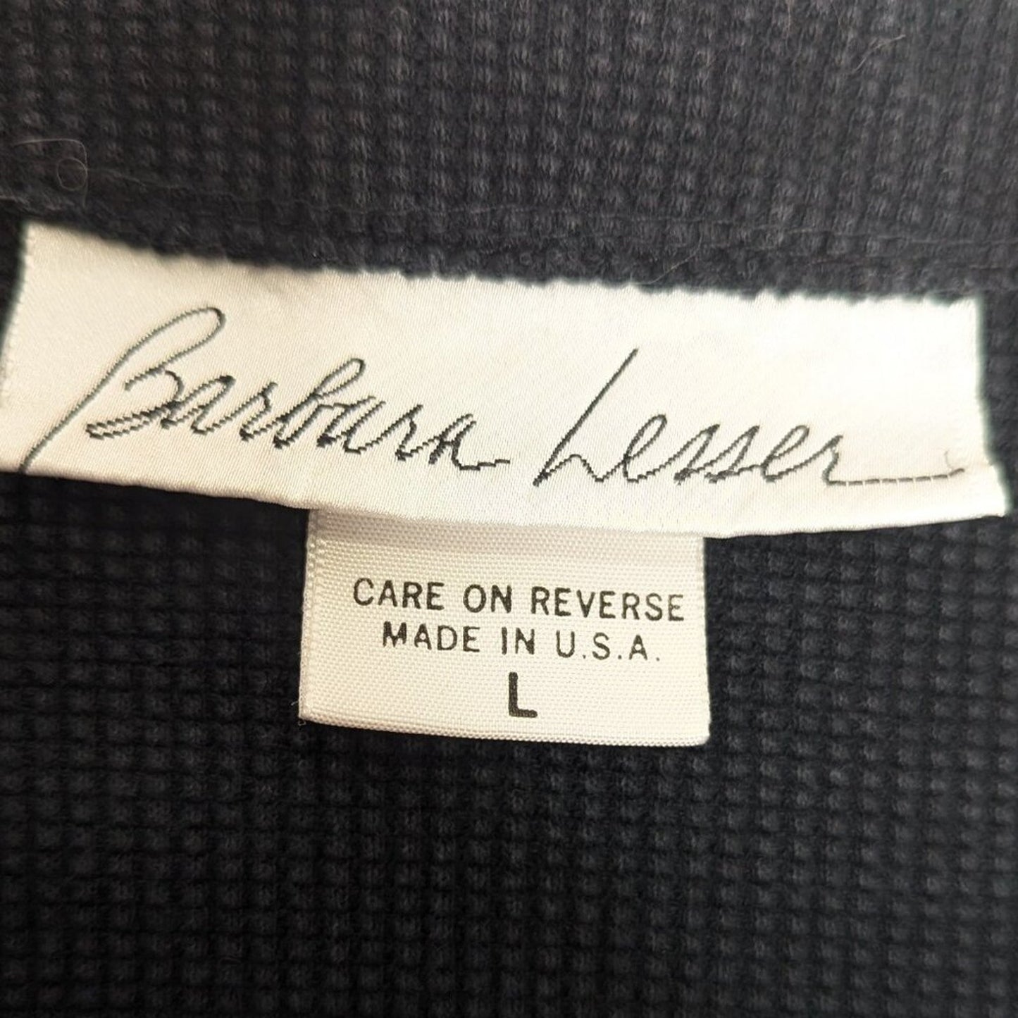 Vintage 90's Barbara Lesser Black Short Sleeve Boho Babydoll Dress V-Neck Grunge
