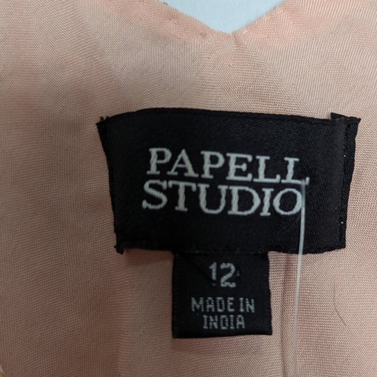 Adrianna Papell Studio Pink Short Sleeve Beaded Sequin V-Neck Evening Top 12