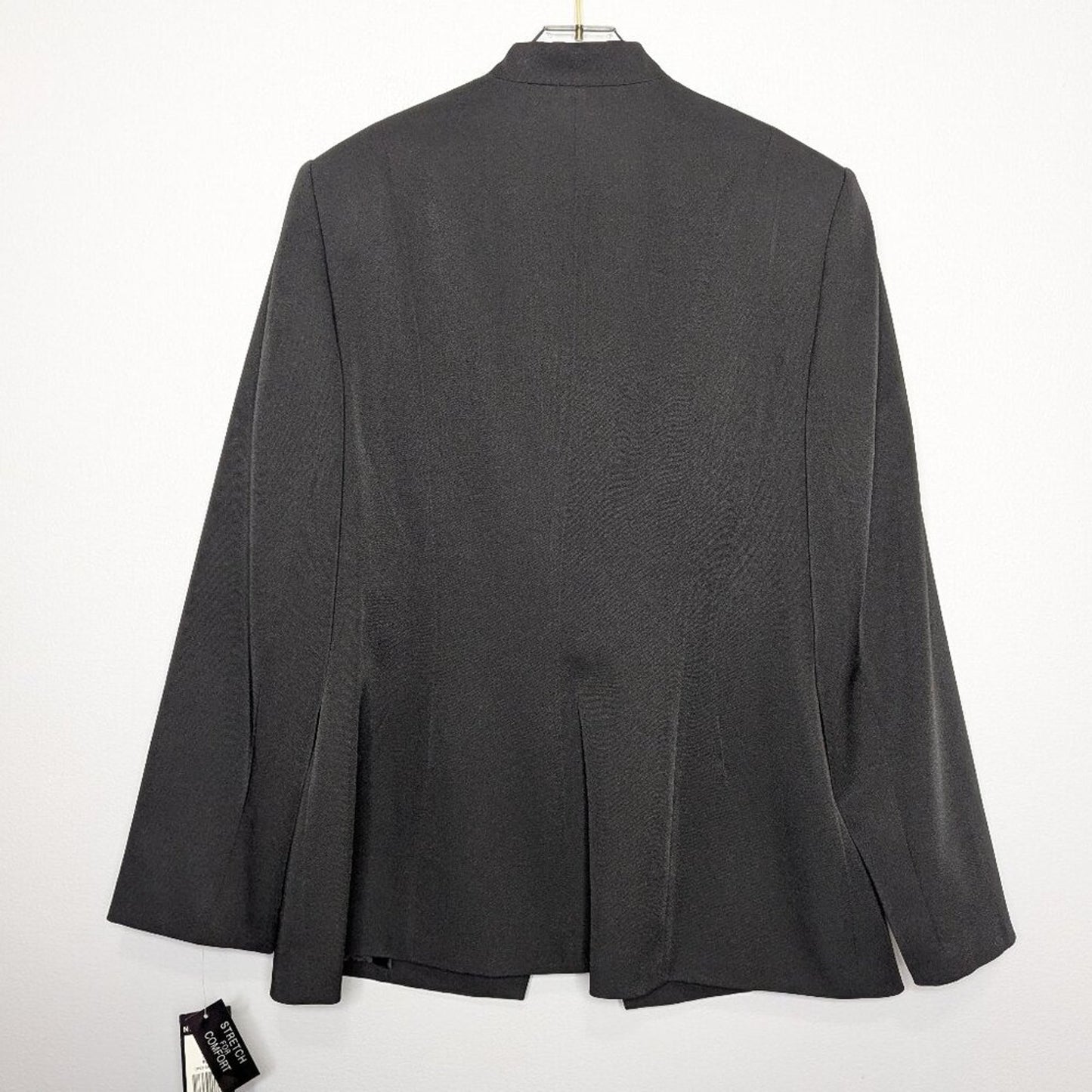 Vintage Black Tailored Fit Long Sleeve Chic Blazer Embroidered Button Up NWT 14