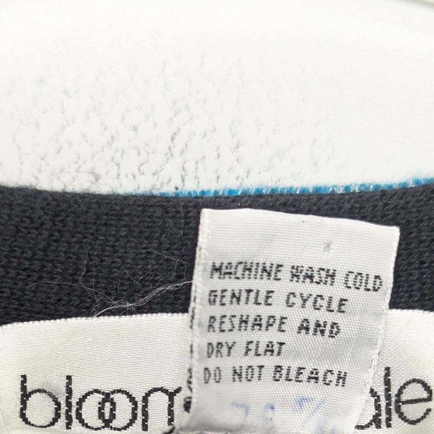 Bloomingdales Vintage 80's Metallic Blue Striped Button Up Top Long Sleeve