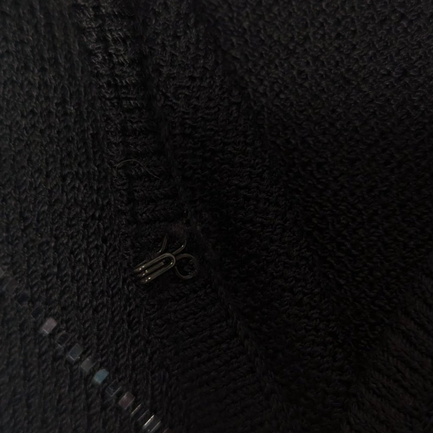 St. John Evening Vintage Black Starburst Sparkle Cardigan Long Sleeve V-Neck 2