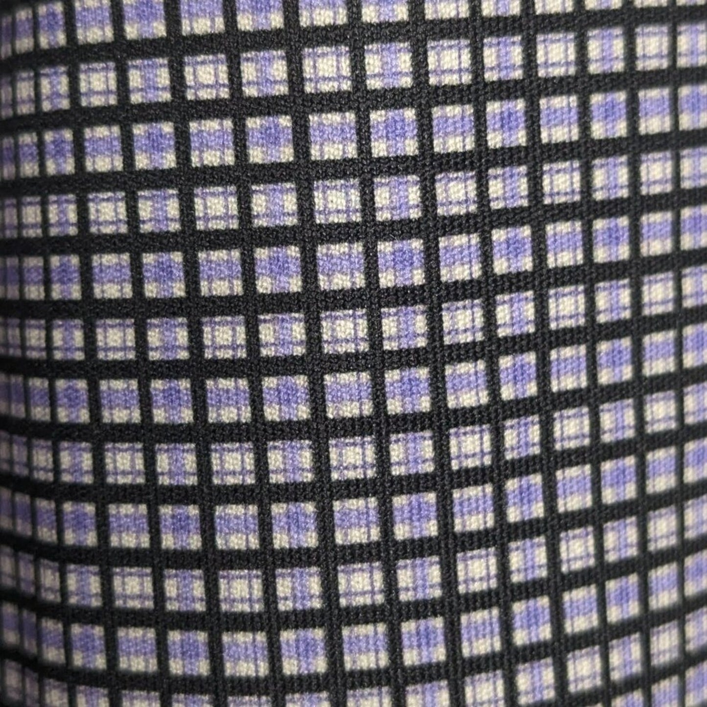 Express 90's Vintage Mini Plaid Pattern Short Sleeve Dress V-Neck Collared S