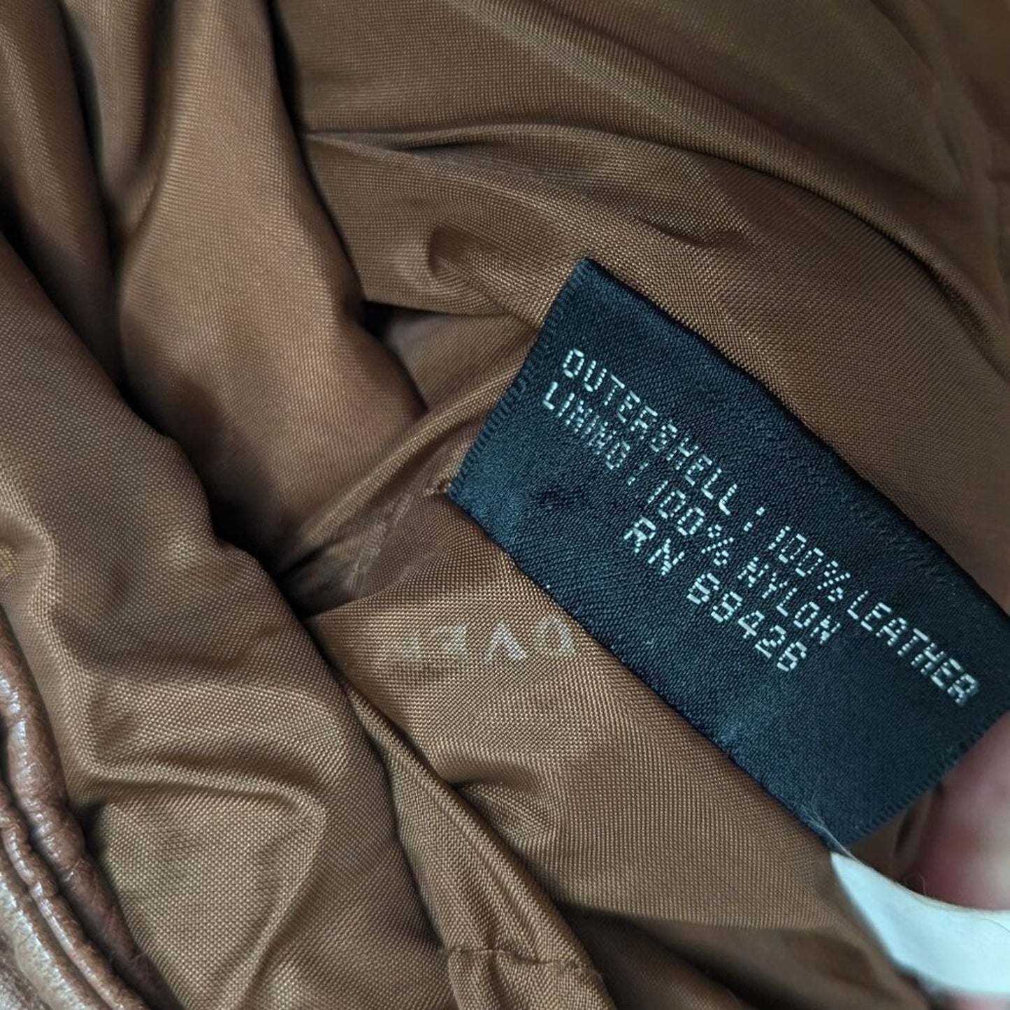 Wilsons Leather Adventure Bound Brown Leather Tie Waist Moto Jacket Pockets L