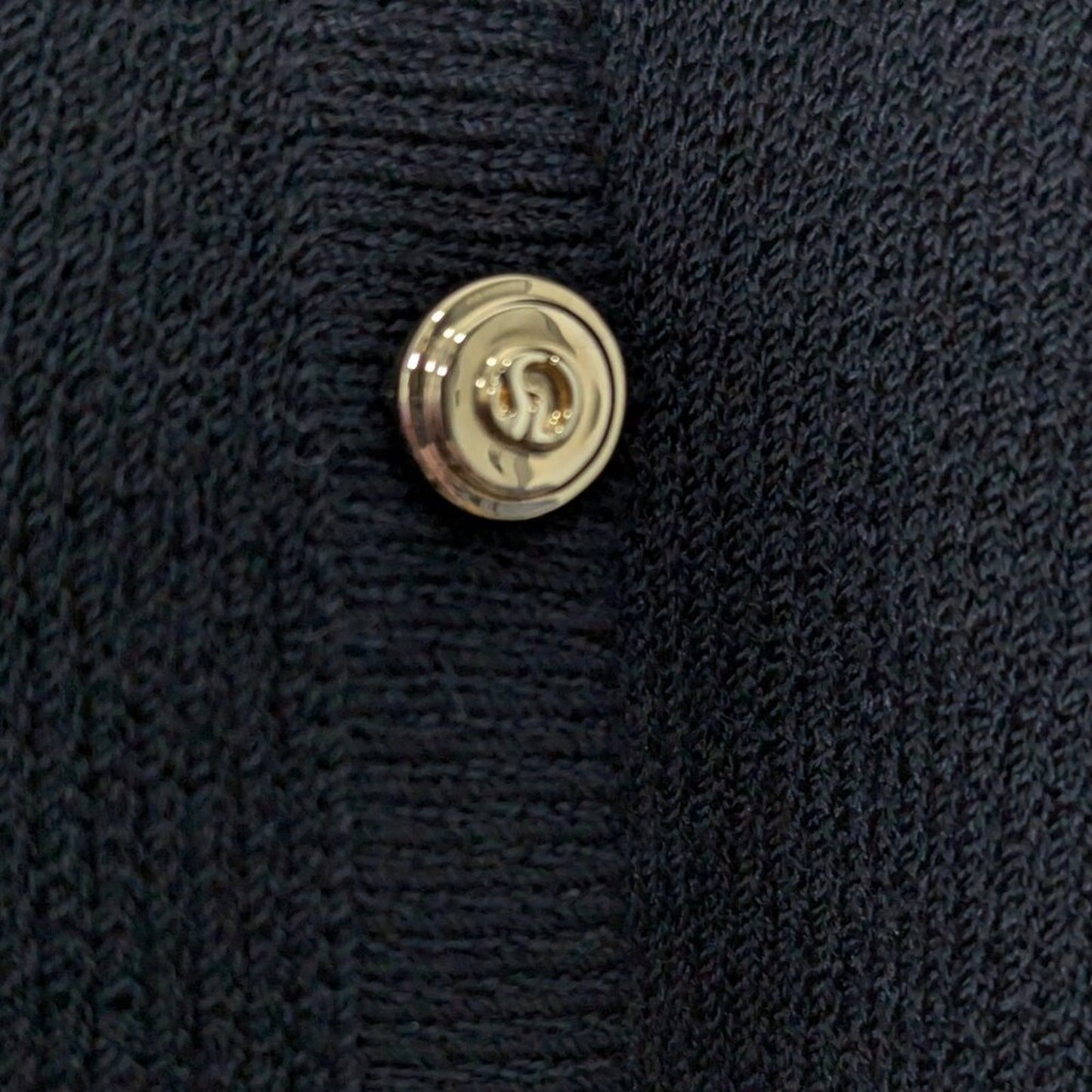 St. John Sport Vintage Long Sleeve Knit Button Up Cardigan Striped Trim Size S