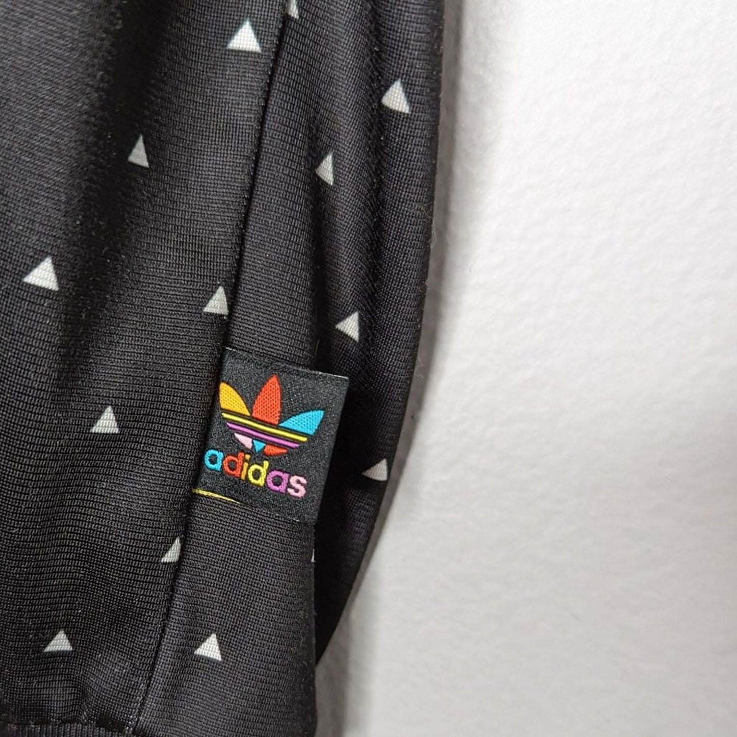 adidas Originals X Pharrell Williams Black Triangle Printed Bomber Jacket XS