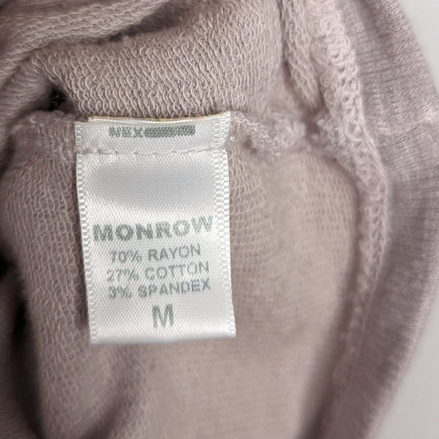 Monrow Gray Short Cutoff Sleeve Crewneck Top Raw Edge Size M