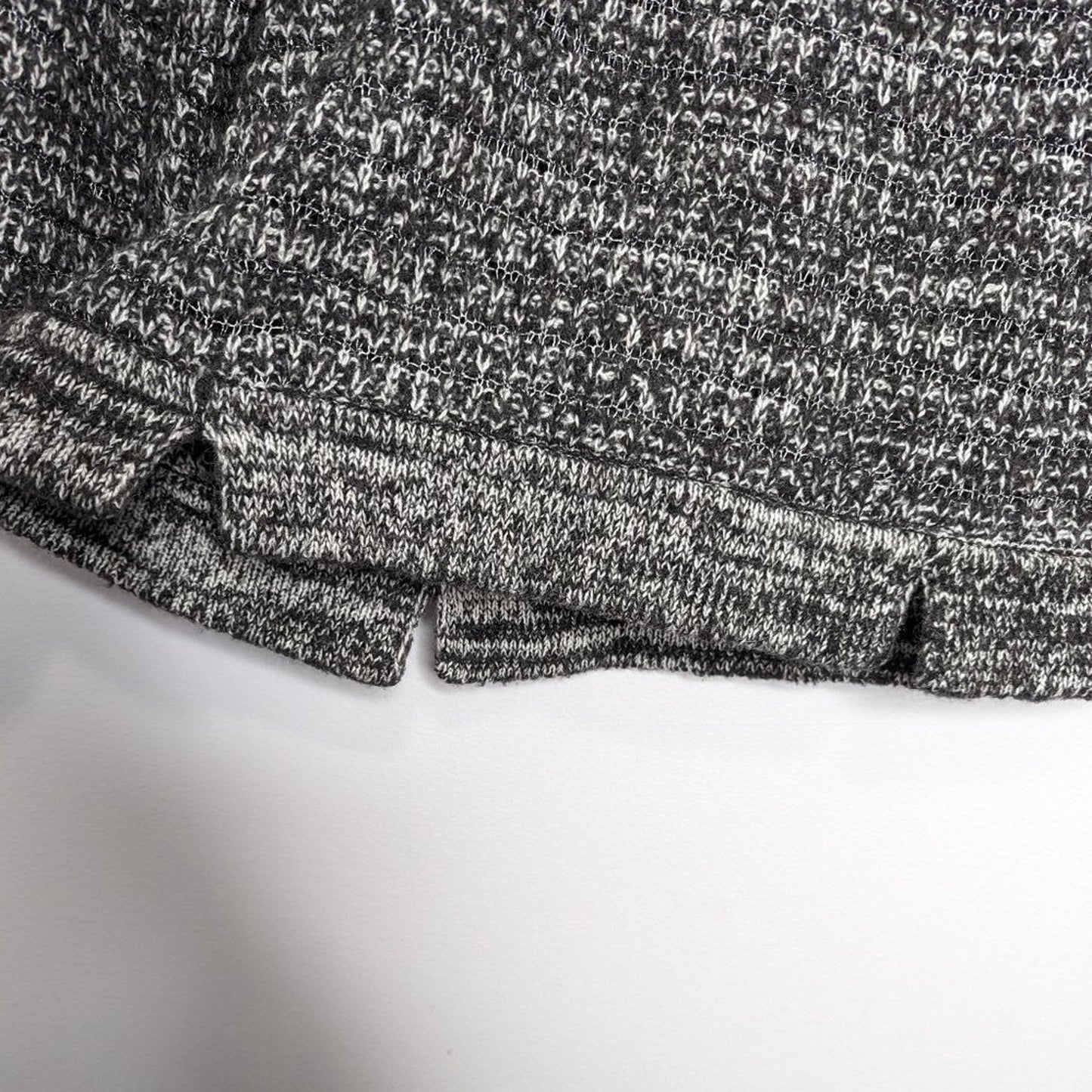 Save The Queen Gray V-Neck Sweater Clear Octagon Crystals Long Sleeve Size M