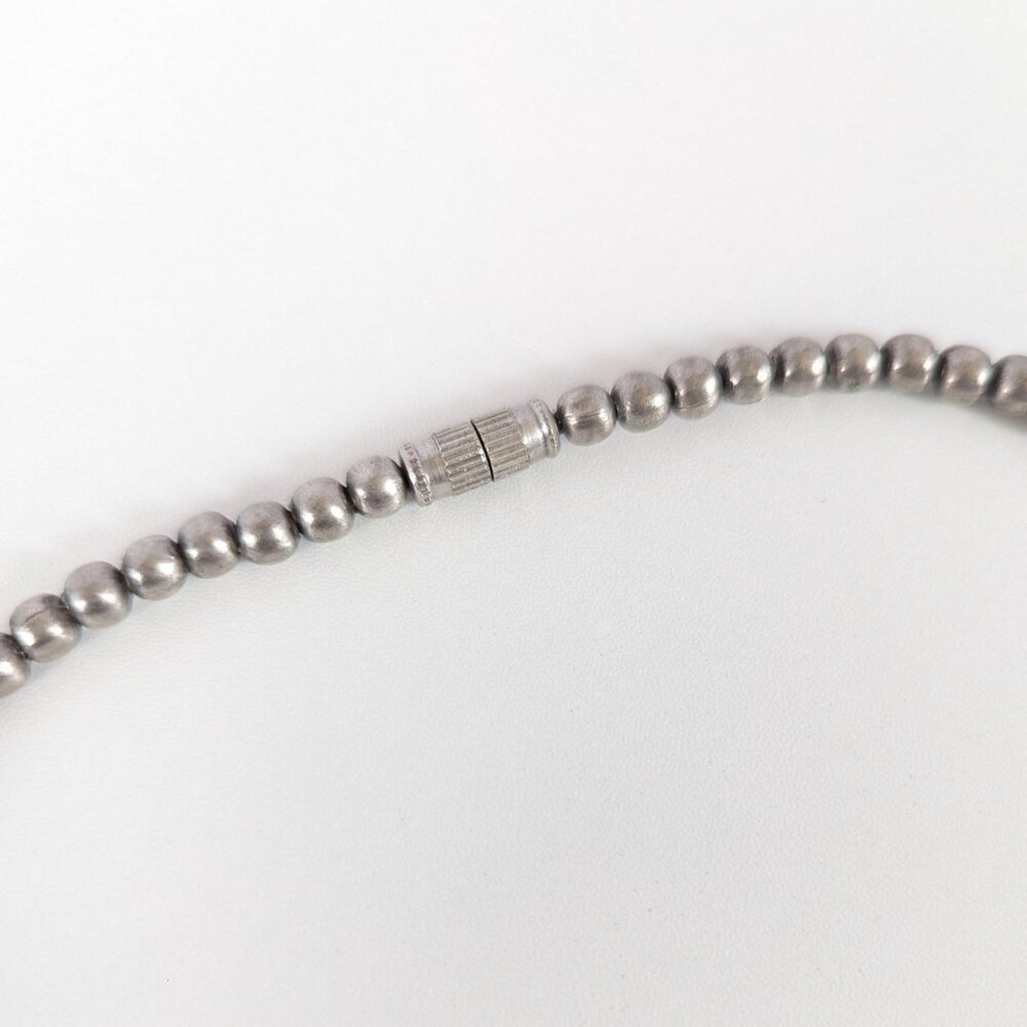 Vintage Statement Bib Necklace Triple Strand Silver-Tone Crescent Link