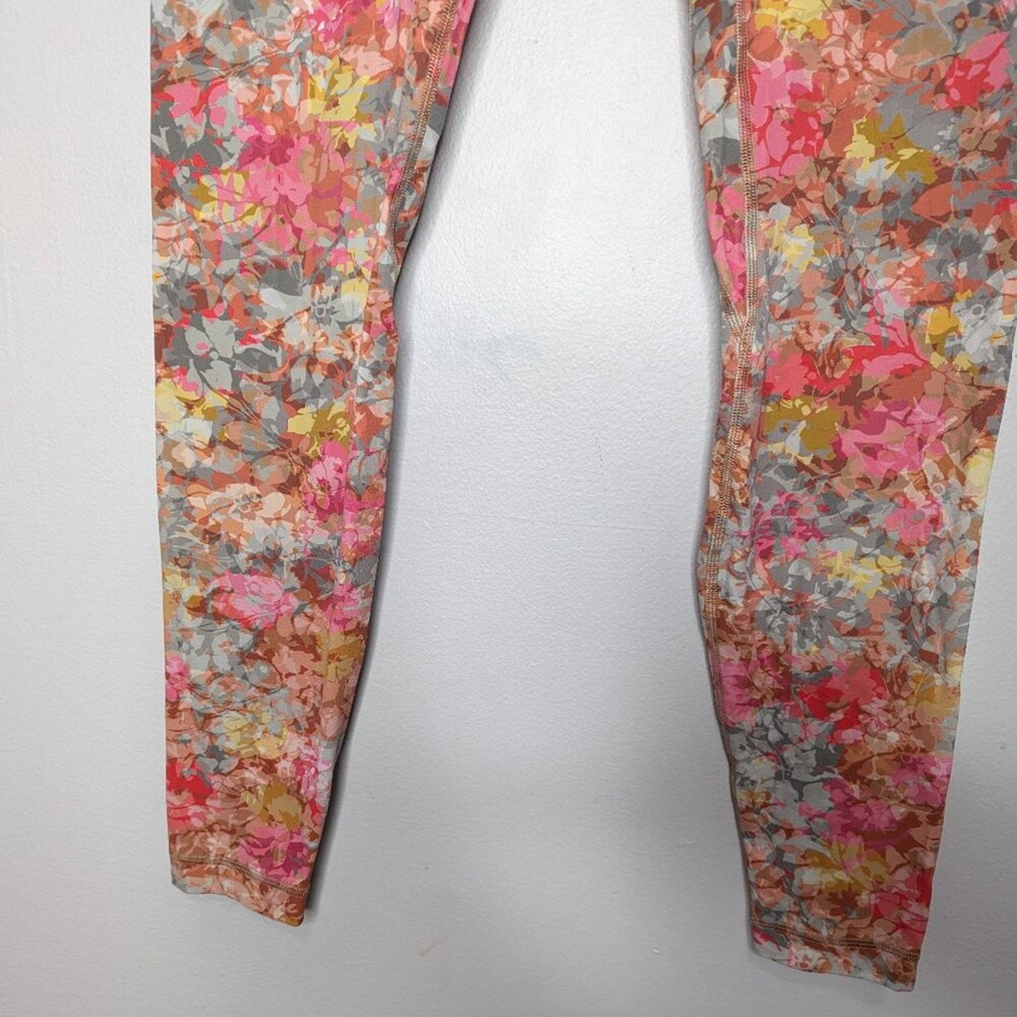 Lululemon Align Pant 28" Inflorescence Multi Floral Pink Orange Stretch Size 8