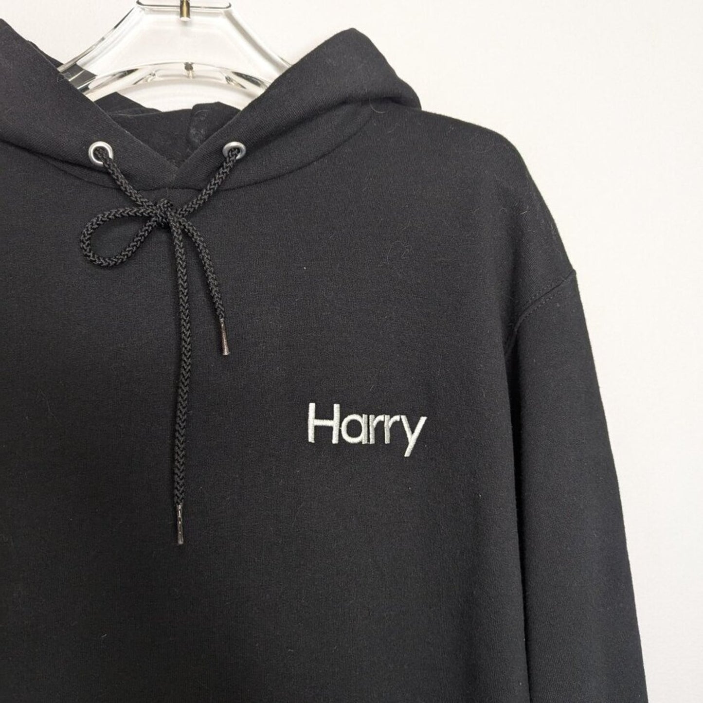 Harry Styles Black Long Sleeve Embroidered Hoodie Treat People With Kindness M