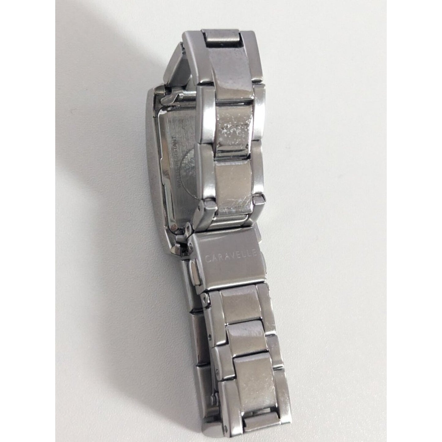Caravelle by Bulova Stainless Steel Rectangular Bracelet Watch NEEDS BATTERY