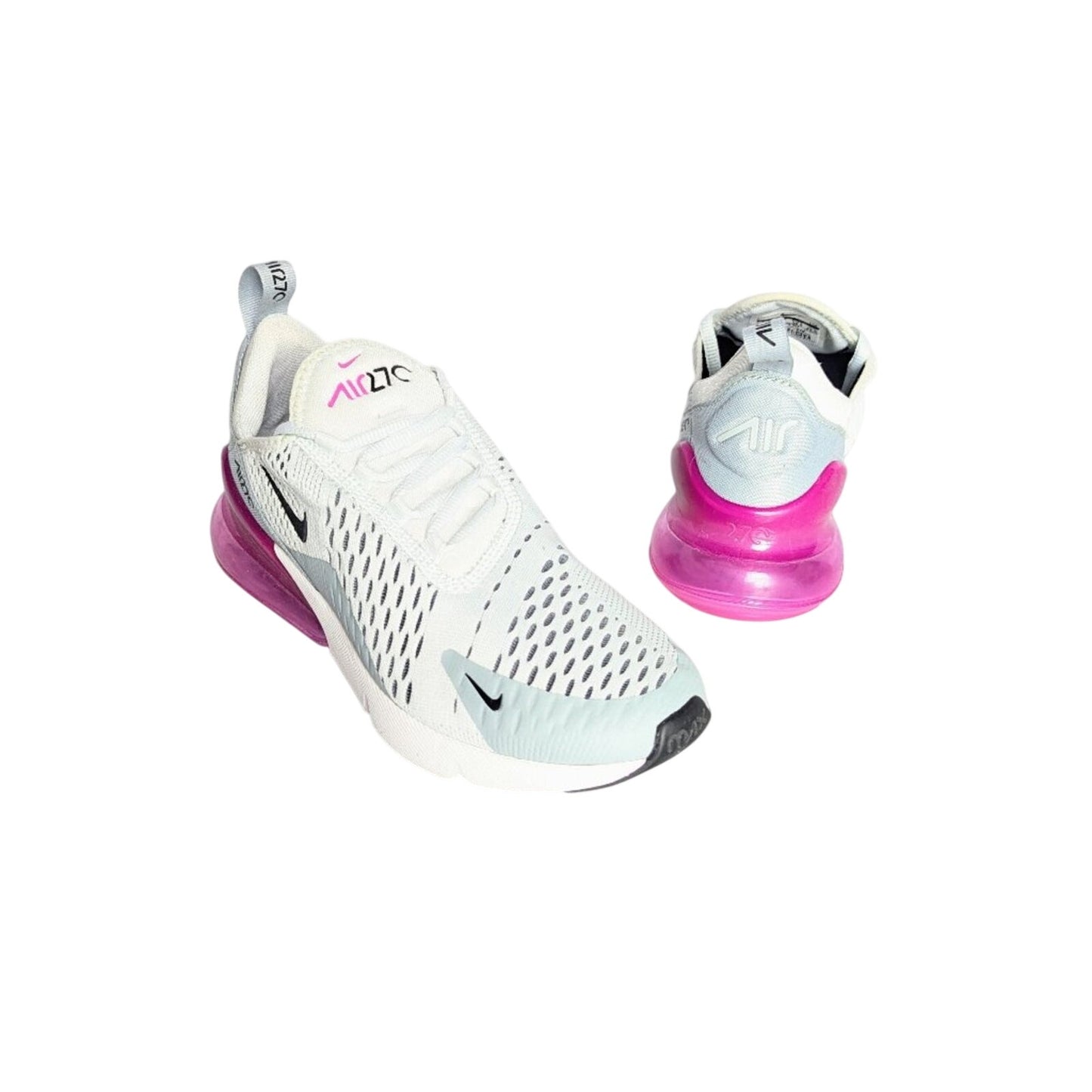 Nike Air Max 270 Barely Gray Fuschia Sneaker Size 7.5 Comfort Stretch Running