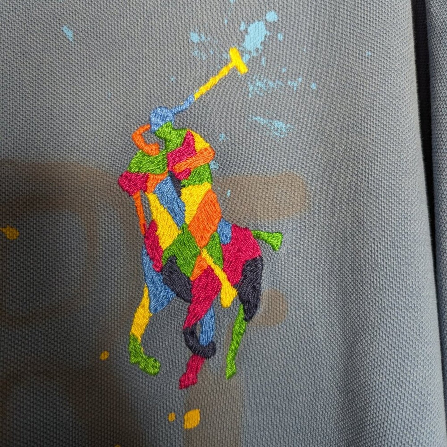 Polo by Ralph Lauren Blue Custom Tropical California Theme Polo Shirt Big Pony L