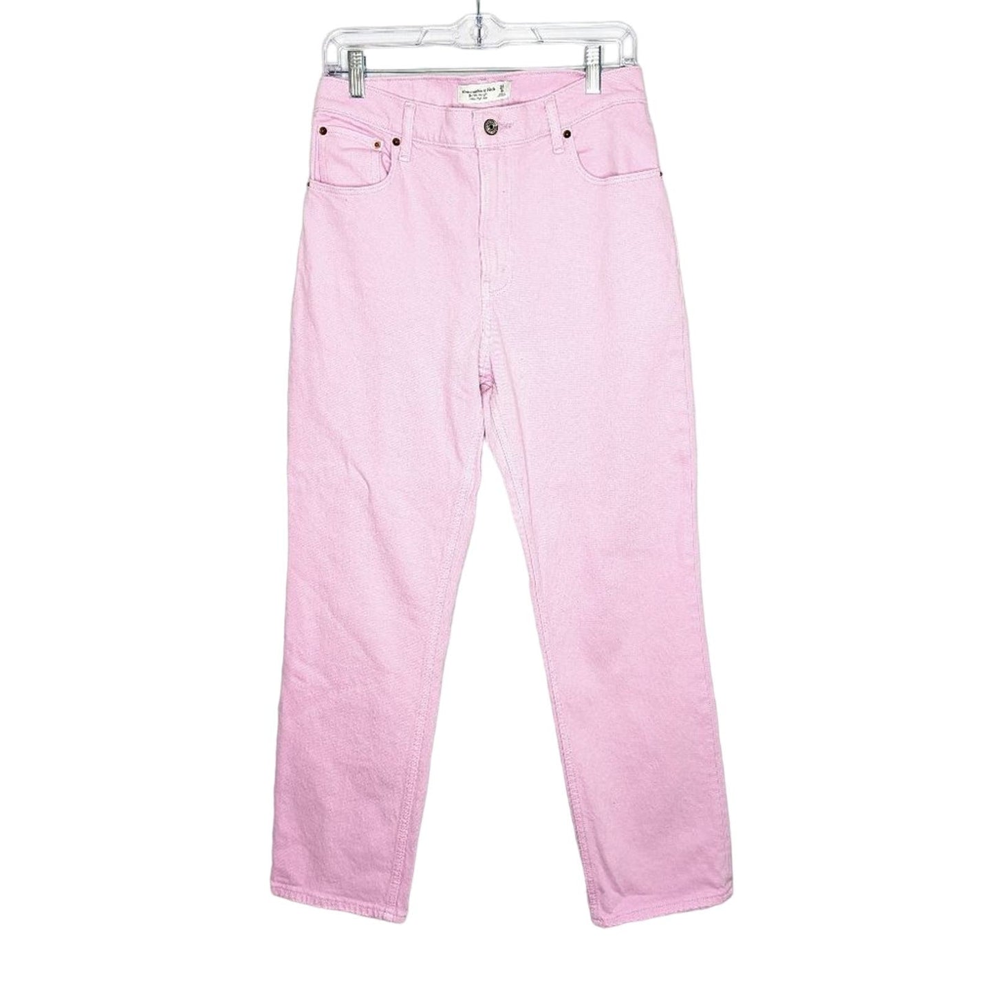 Abercrombie & Fitch Orchid Pink Ultra High Rise 90s Straight Jean Size 6 Short