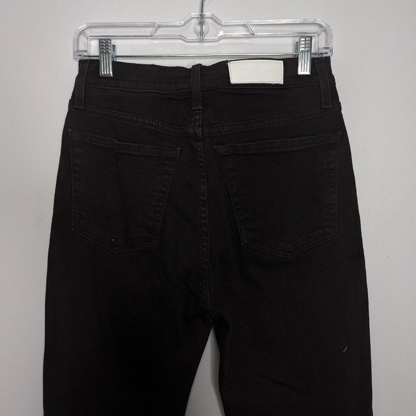 ReDone Black High Rise Ankle Crop Jeans Button Fly Size 30