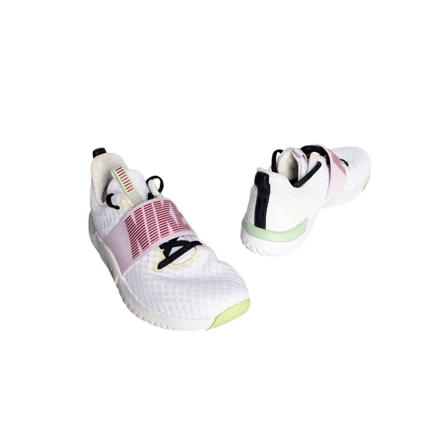 Nike In-Season TR 9 White Pink Training Sneaker Sz 7.5 Stretch Knit Large Logo