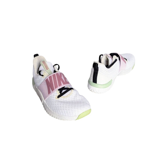 Nike In-Season TR 9 White Pink Training Sneaker Sz 7.5 Stretch Knit Large Logo