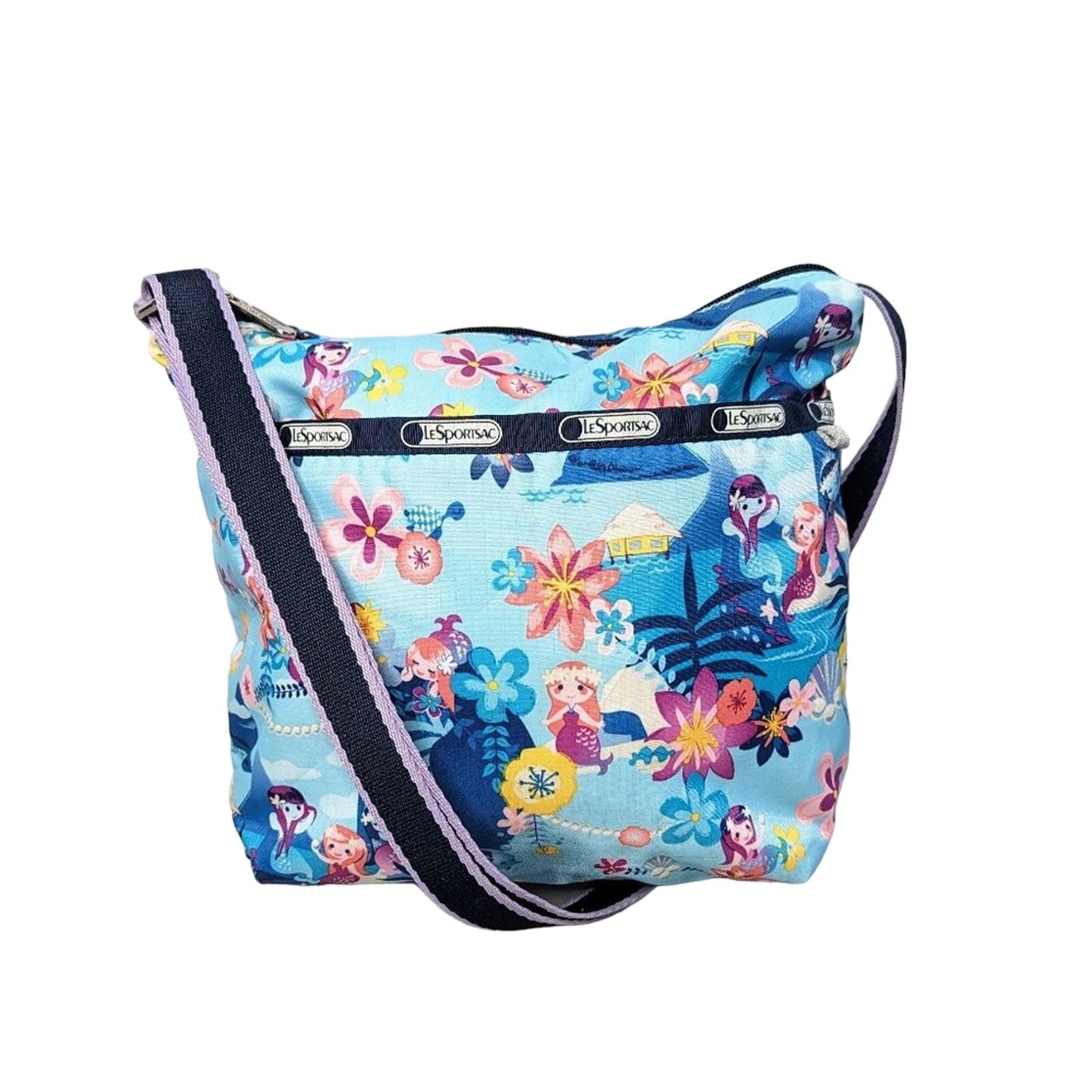 LeSportSac Disney It's A Small World Tahitian Dream Mermaid Small Cleo Crossbody