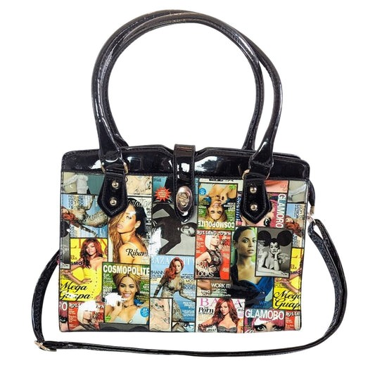 Y2K Vintage Magazine Cover Print Shoulder Bag Beyonce Lady Gaga Rihanna Nicki