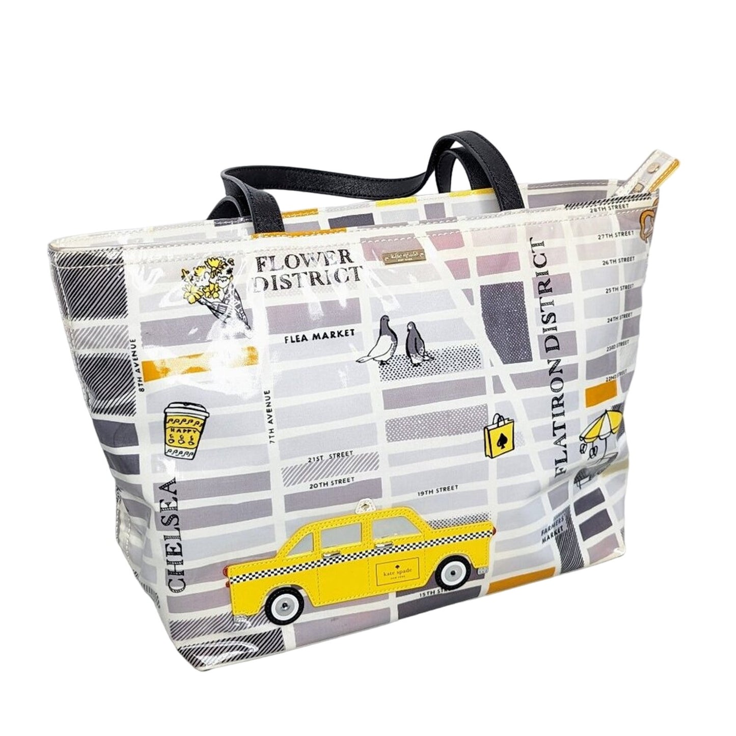 Kate Spade New York Yellow Cab Taxi NYC Francis Tote Bag Manhattan Theater