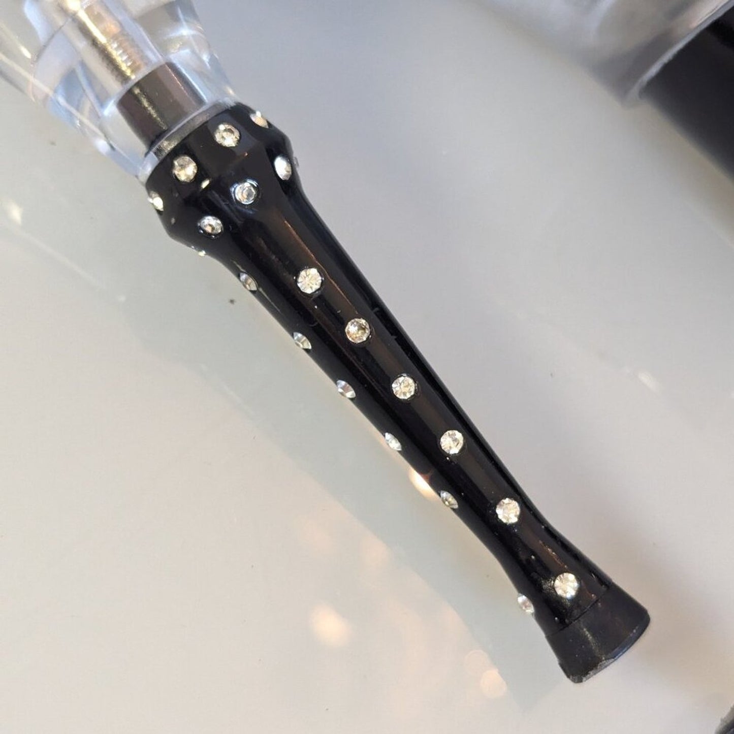 Y2K Tabu Chrome Black Shark Platform Stiletto Stripper Heels Rhinestone Studs 8