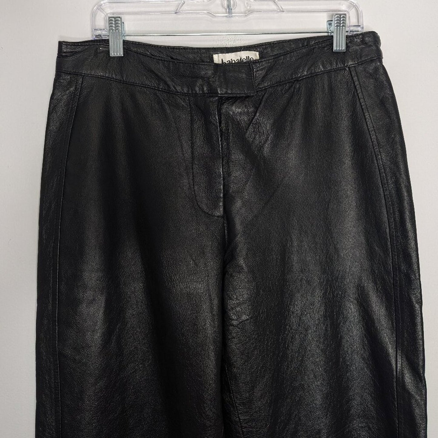 Bagatelle Vintage 90s Black Leather Pants Relaxed Fit High Waist Size 12
