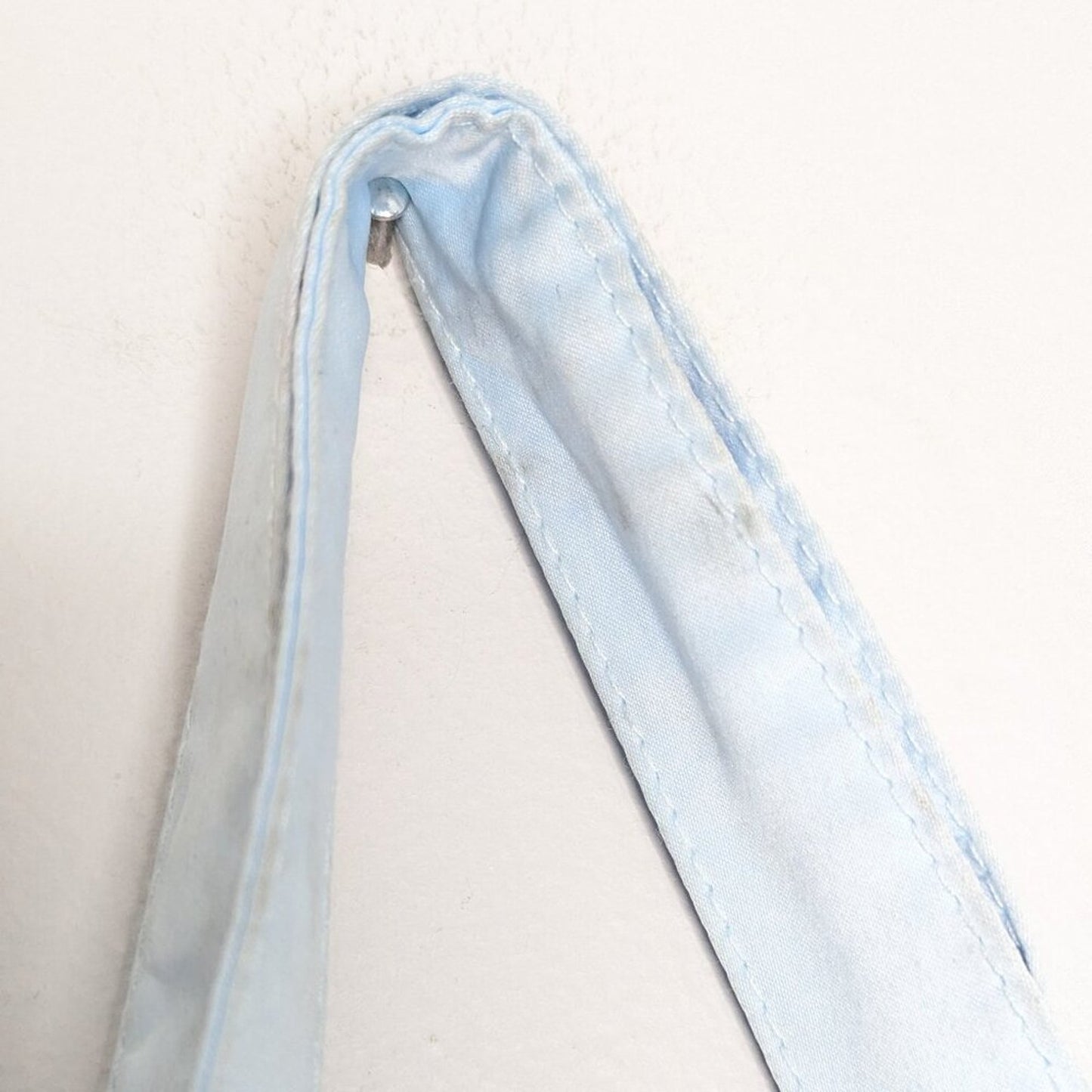 Sabrina Carpenter Light Blue Heart Shaped Short N Sweet Embroidered Ruffle Bag