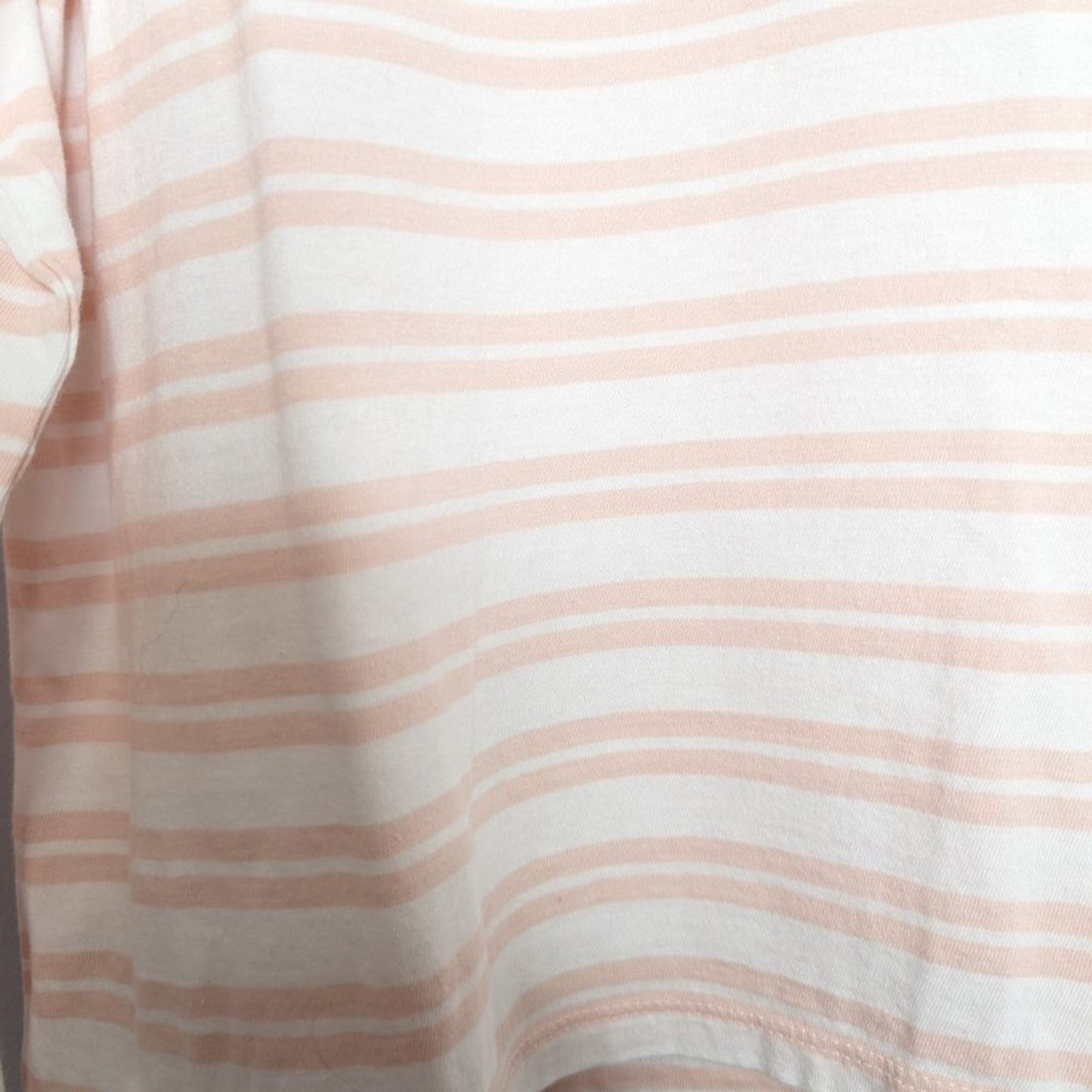 Everlane White Pink Striped Boxy Cut Long Sleeve T-Shirt Crewneck Size XS