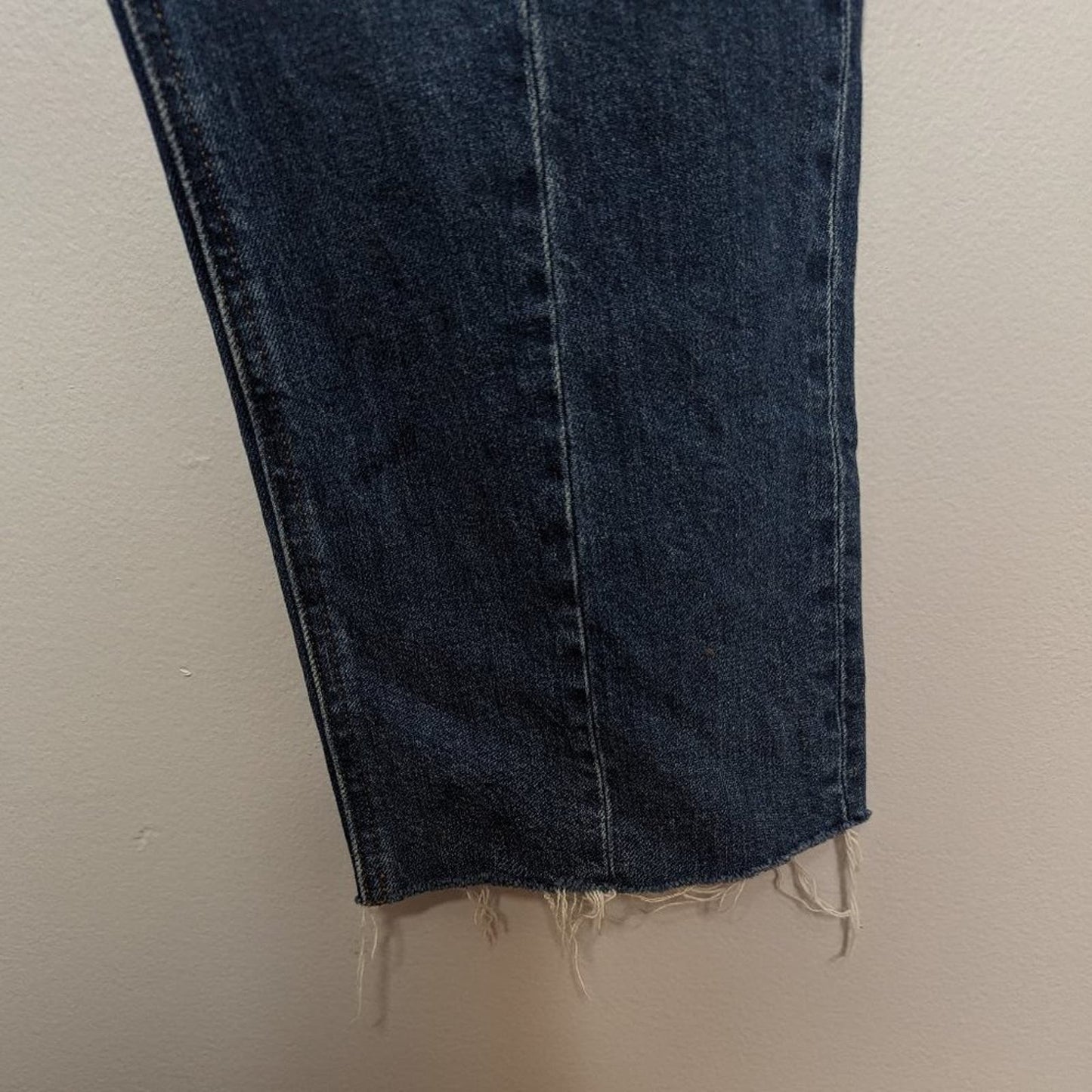 Denim Forum Medium Wash The Arlo Hi-Rise Seam Jean High-Waisted Straight Leg 30