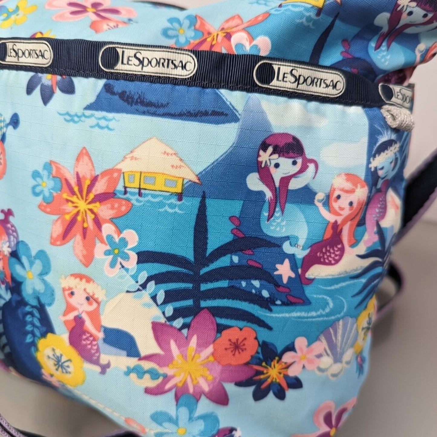 LeSportSac Disney It's A Small World Tahitian Dream Mermaid Small Cleo Crossbody