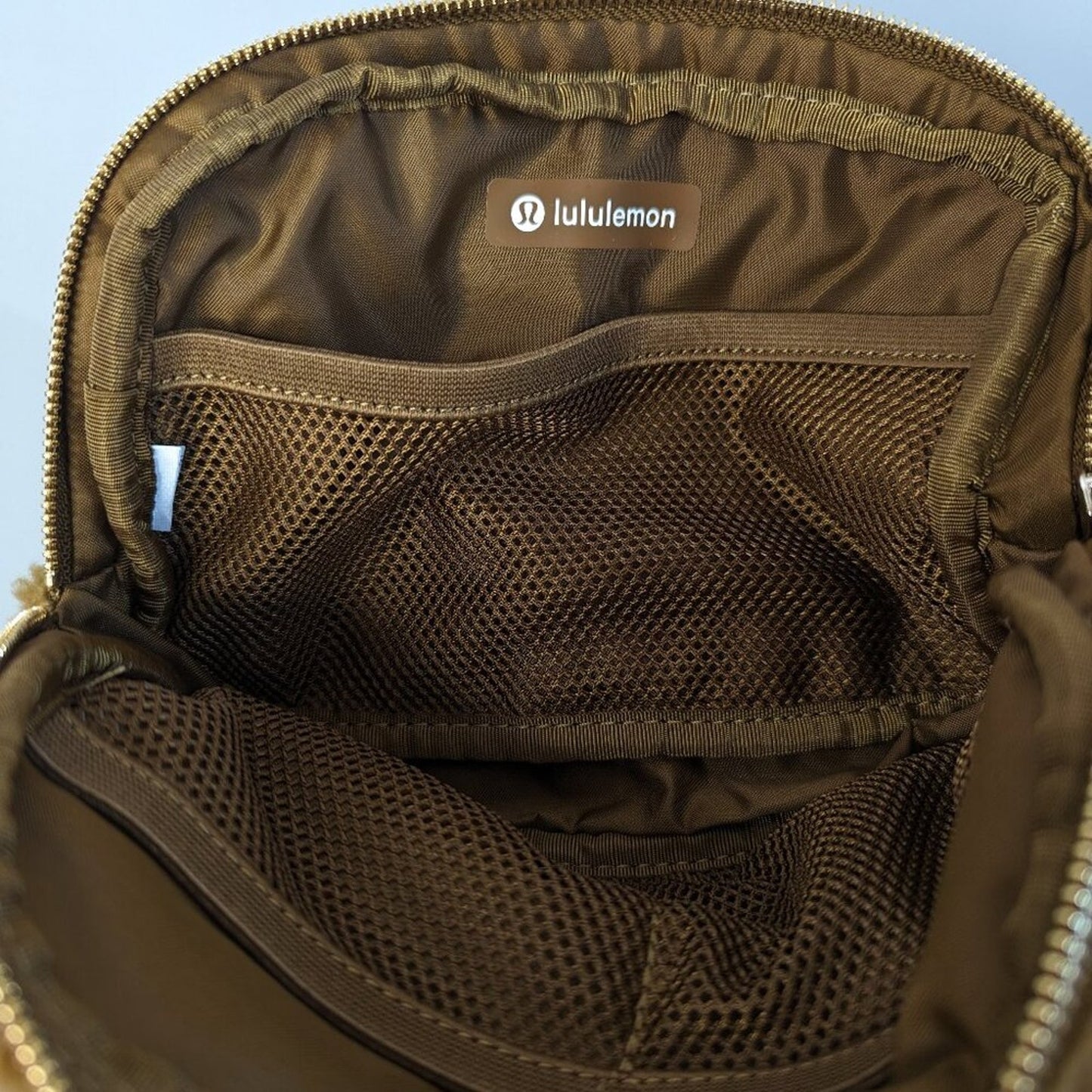 Lululemon Burnt Caramel Everywhere Fleece Belt Bag Adjustable Sherpa Zip Close