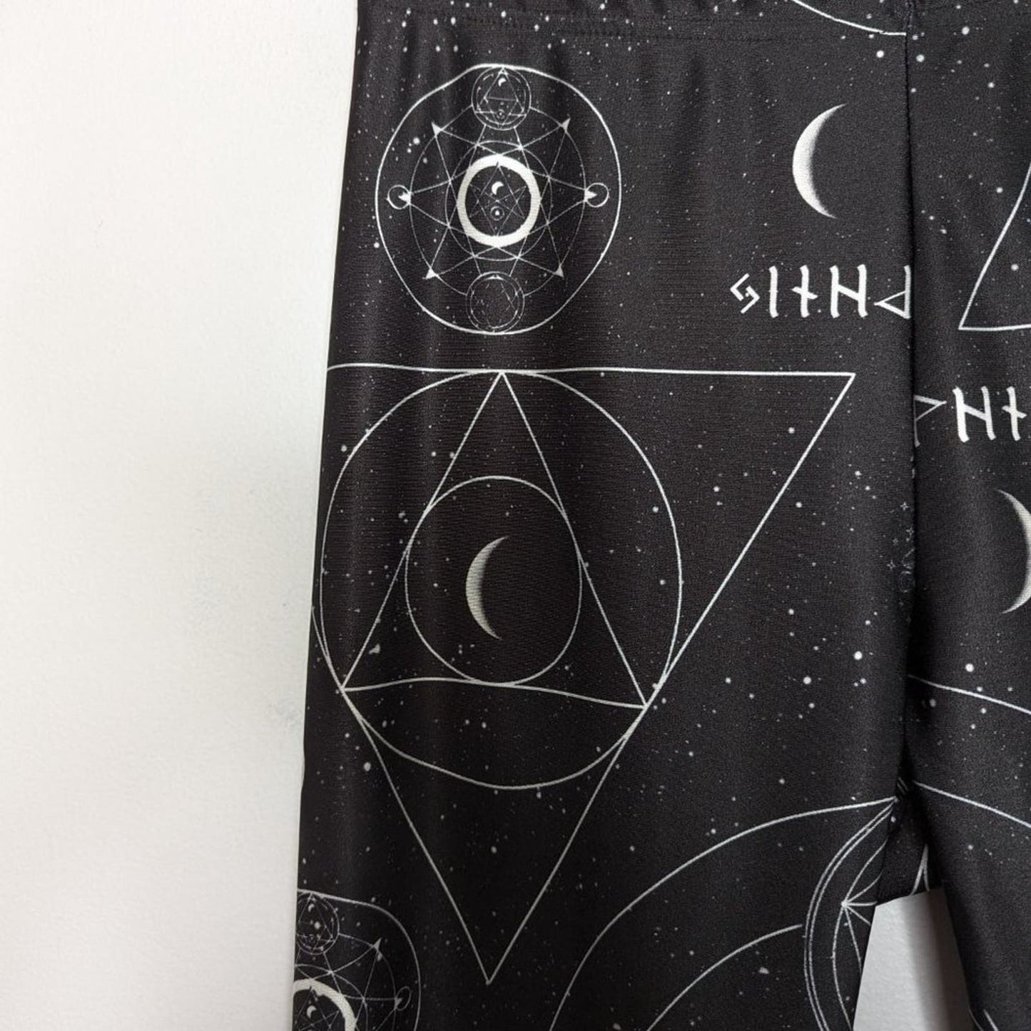 Spin Doctor Black Odessa Nights Celestial Skull Leggings Stars Moon Goth Size L