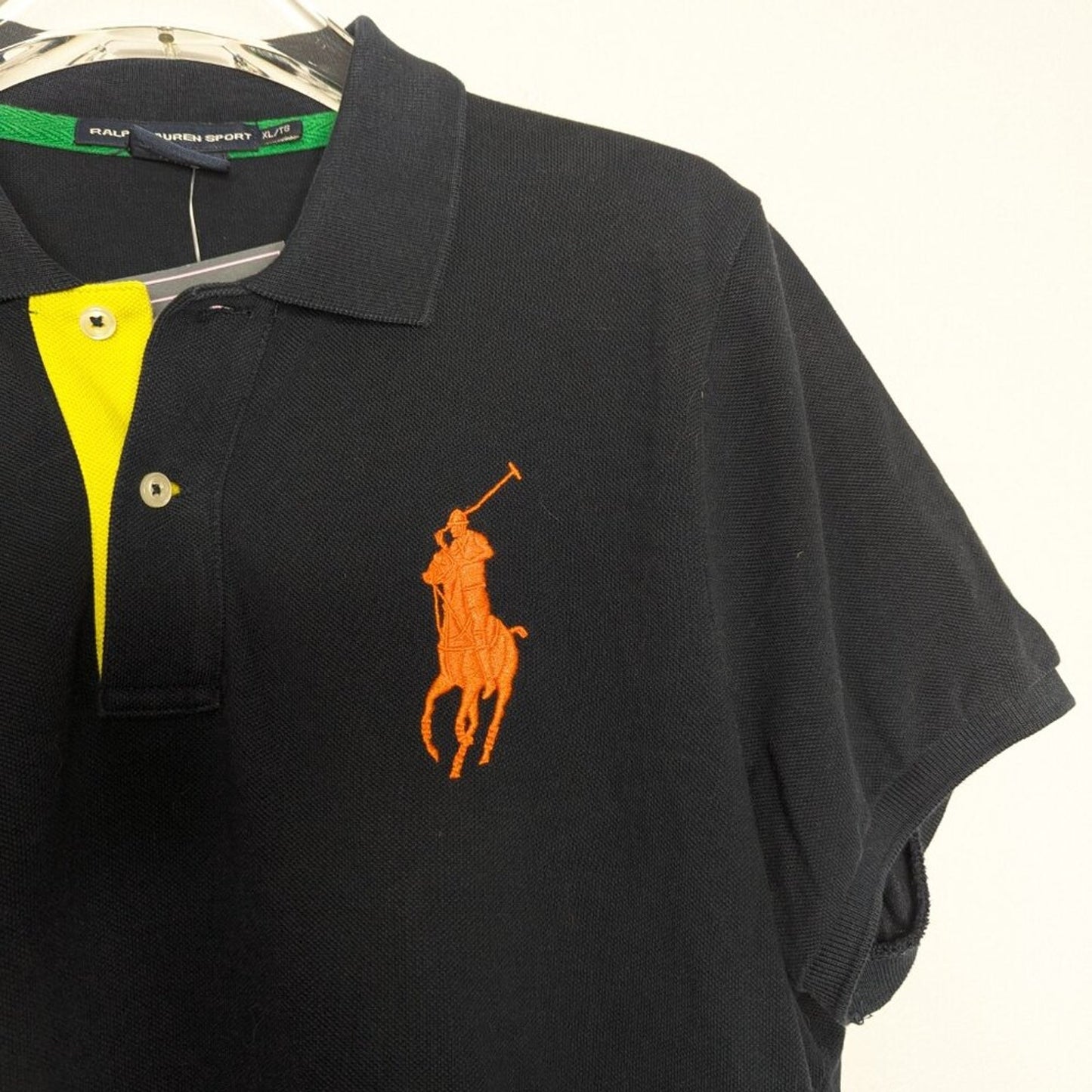 Ralph Lauren Sport Navy Blue Big Pony Polo Shirt Short Sleeve Collared