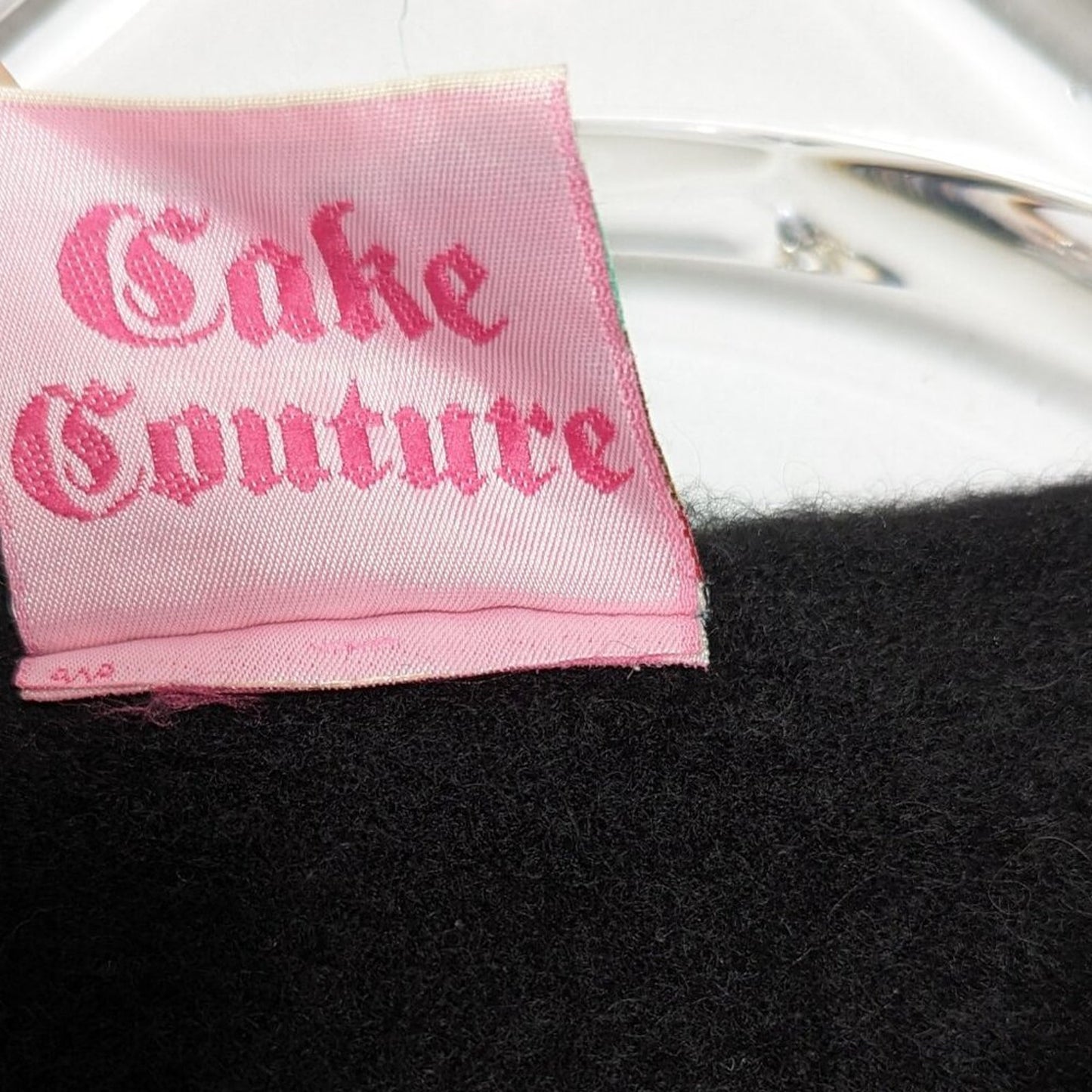 Cake Couture Black Long Sleeve Cashmere Zip Up Buddha Hoodie Rhinestone Studded