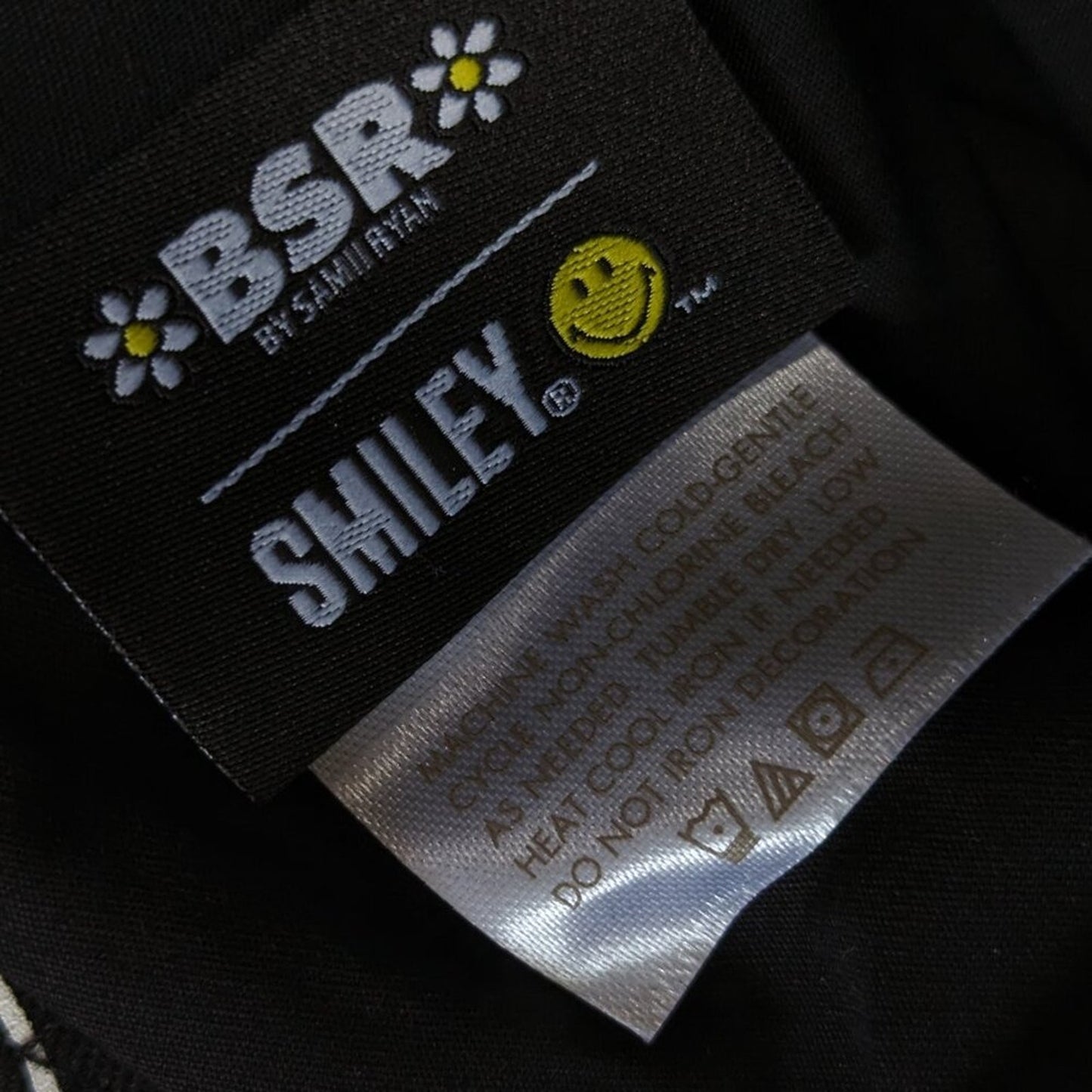 BSR Samii Ryan Black Distorted Smiley Face Disco Ball Bucket Hat Cotton One Size