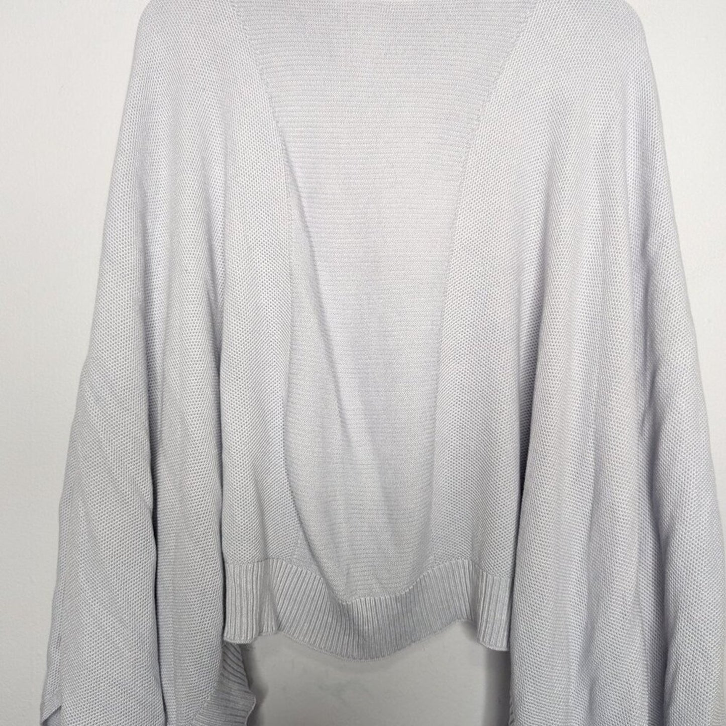 Lululemon Forward Flow Cape Poncho Silvery Blue Knit Pullover Loose Fit One Size