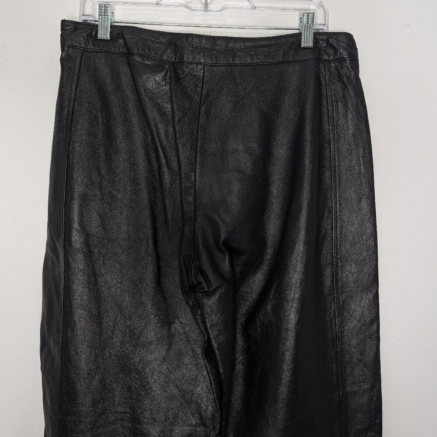 Bagatelle Vintage 90s Black Leather Pants Relaxed Fit High Waist Size 12