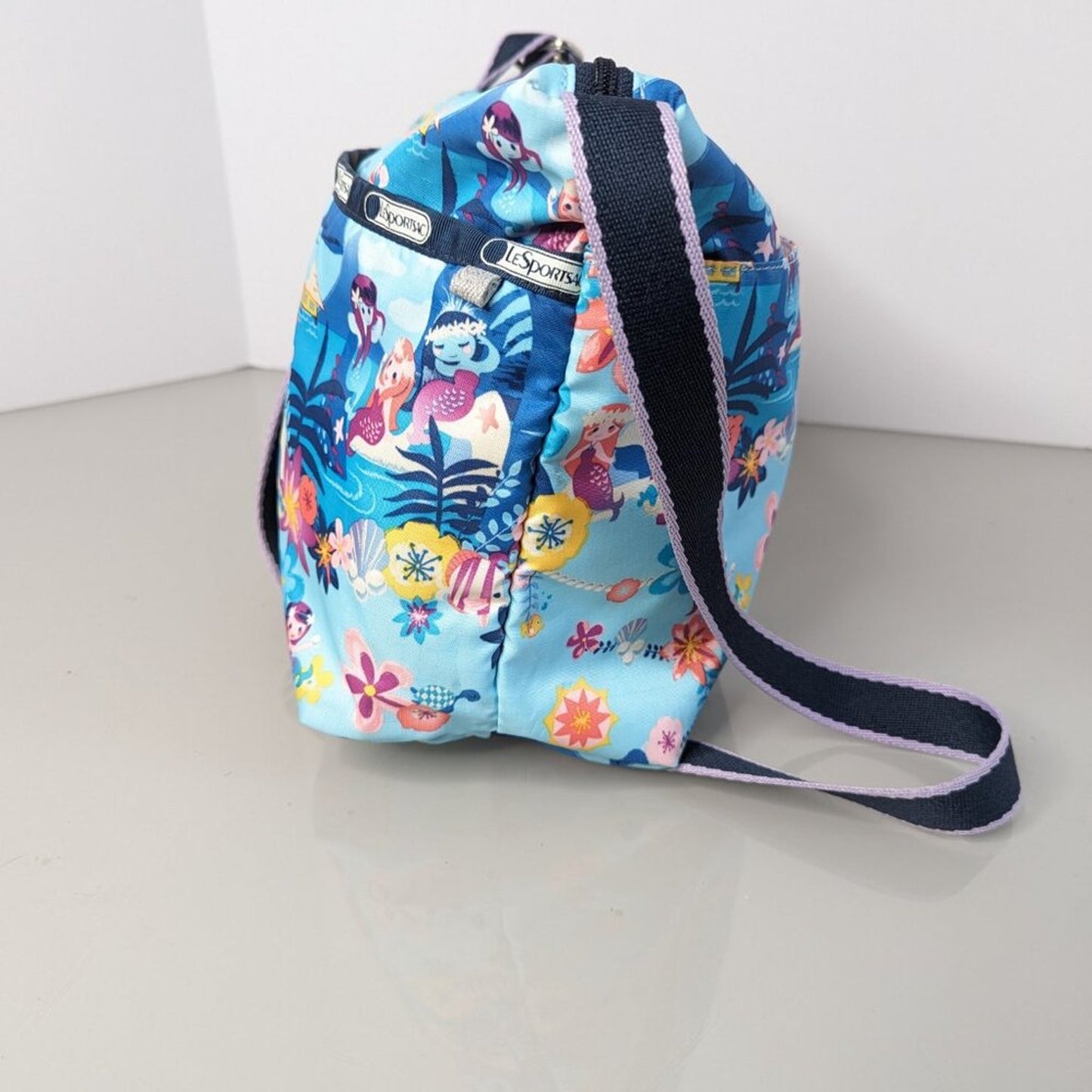 LeSportSac Disney It's A Small World Tahitian Dream Mermaid Small Cleo Crossbody