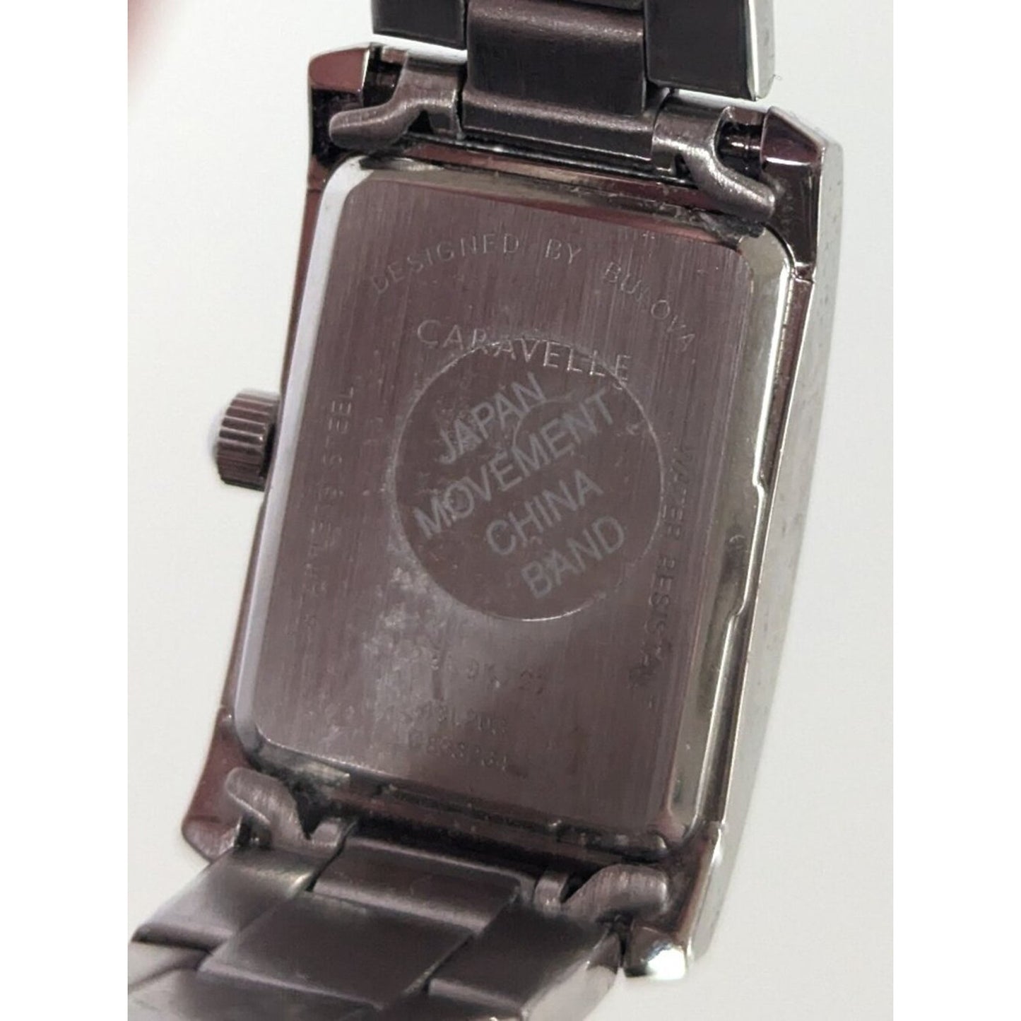 Caravelle by Bulova Stainless Steel Rectangular Bracelet Watch NEEDS BATTERY